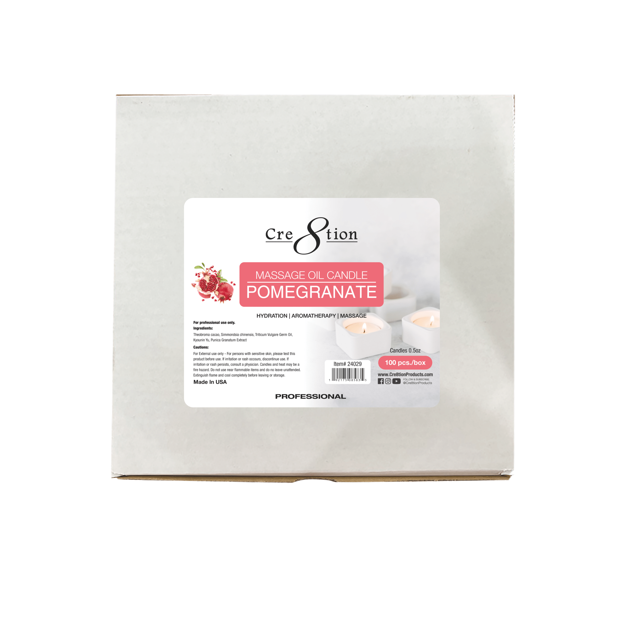 Cre8tion Massage Oil Candles - Tealight 0.5oz