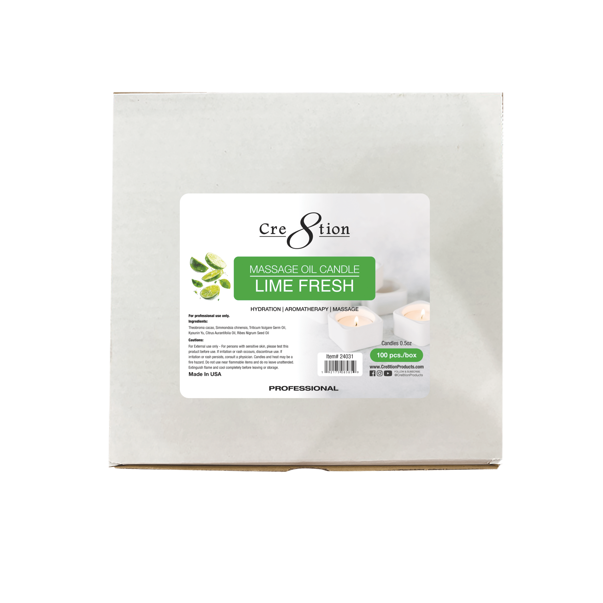 Cre8tion Massage Oil Candles - Tealight 0.5oz