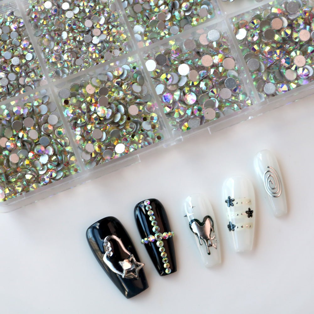 Cre8tion Nail Art Accessory Rhinestone Flat Bottom 04