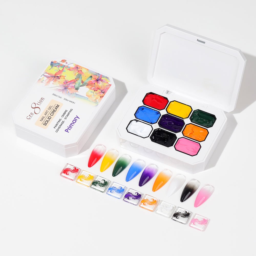 Cre8tion Nail Art Gel - Solid Cream Collection - Primary