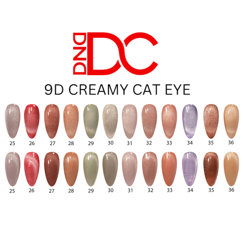 DND - DC 9D Cat Eye Creamy Full Set 12 Colors (#25 - #36) - NEW 2024