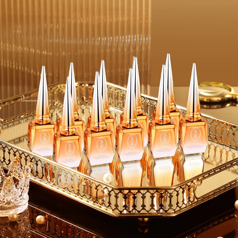 Nail Gel Polish Semi Permanent Luxury Quality Soak off Lacquer and Gel for Nail Salon Set 10 bottles x 18ml, 280 Colors