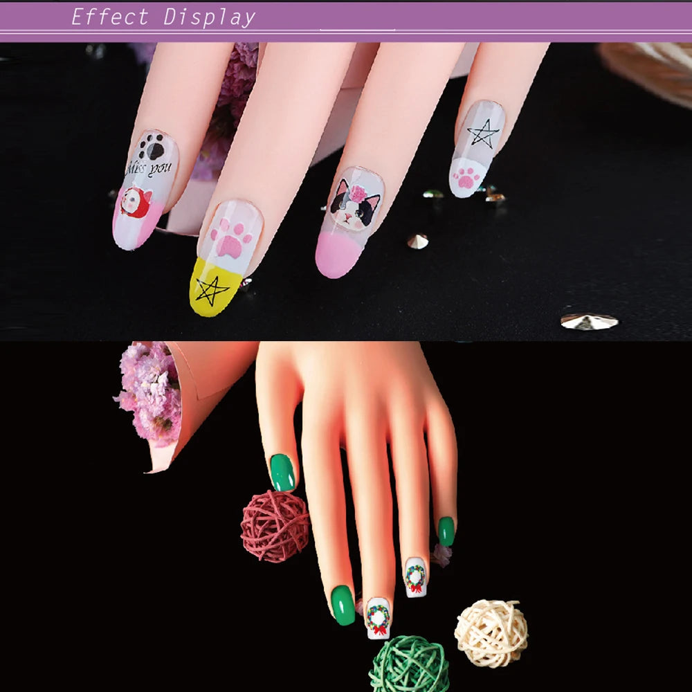 Silicone Nail Practice and Training Hand Made by Flexible and Soft Plastic