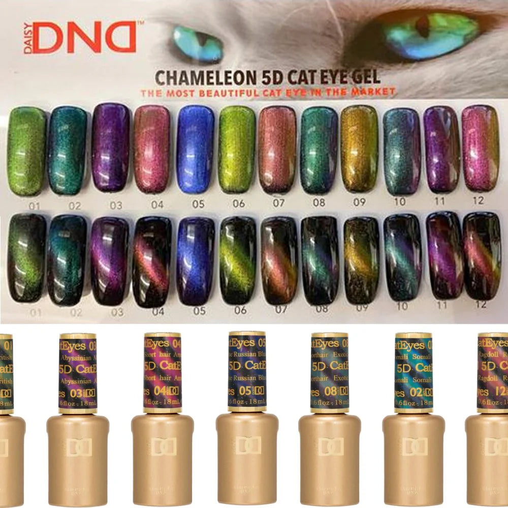DND - 5D Cat Eye Magnetic Full Set 12 Colors (#01 - #12)