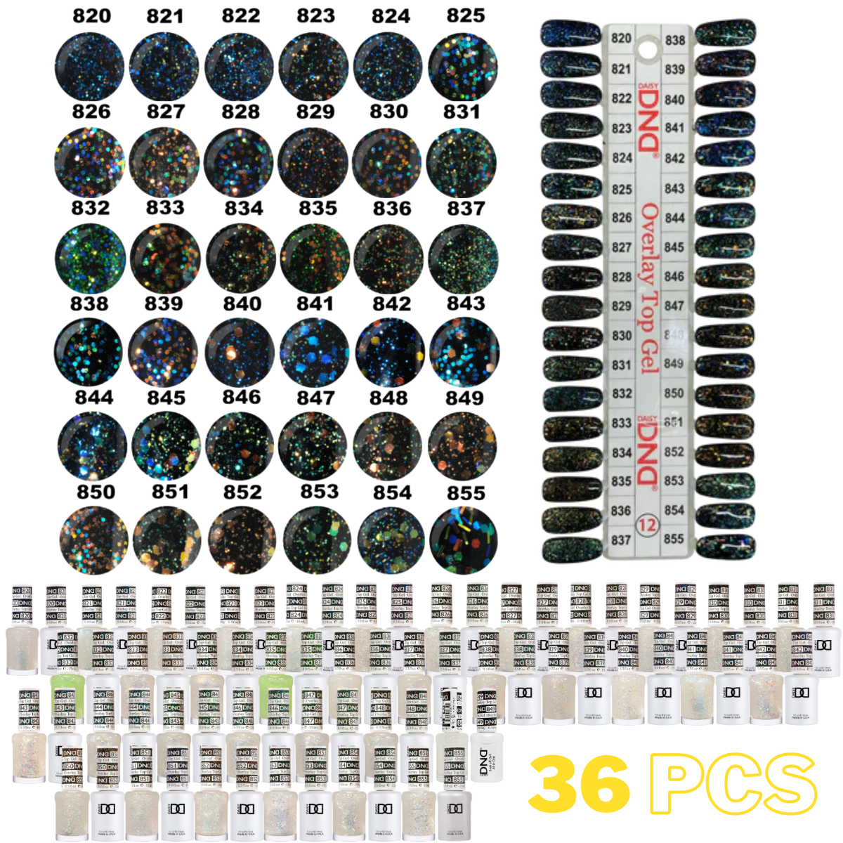 DND - Overlay Top Gel Duo Full Set 36 Colors (#820 - #855)