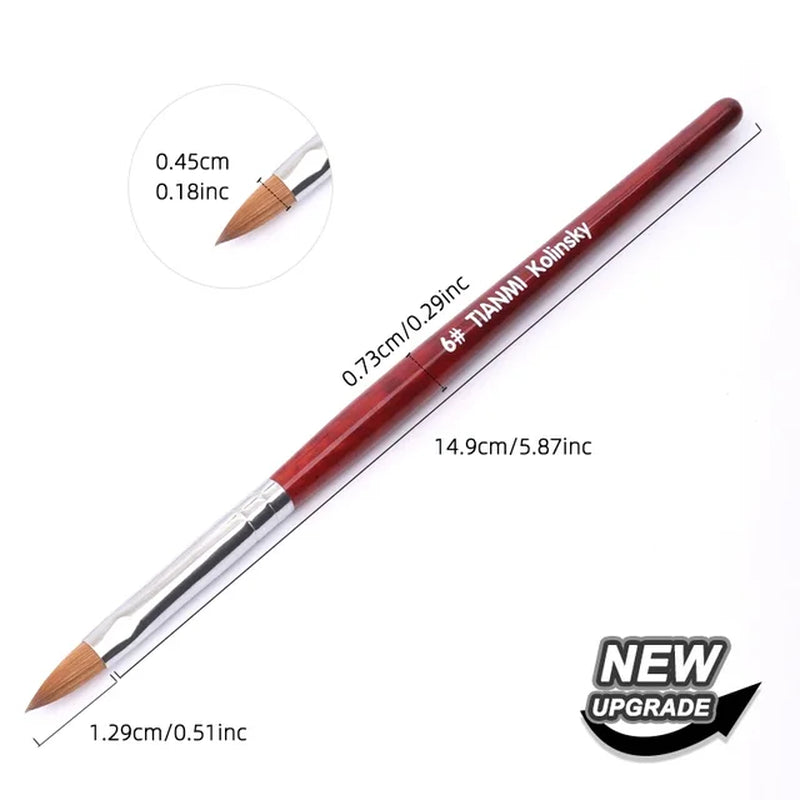 Kolinsky Germany Acrylic Nail Brush Size #8 - #24