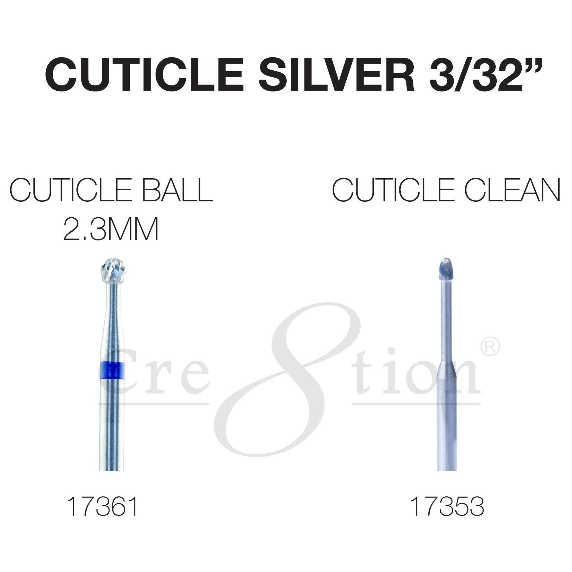 Cre8ion - Cuticle Carbide Silver 3/32