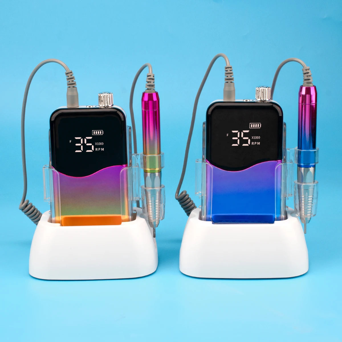 New High Quality Professional 85W Desktop Portable Cordless Rechargeable 35000 RPM Brushless Electric Nail Drill Machine