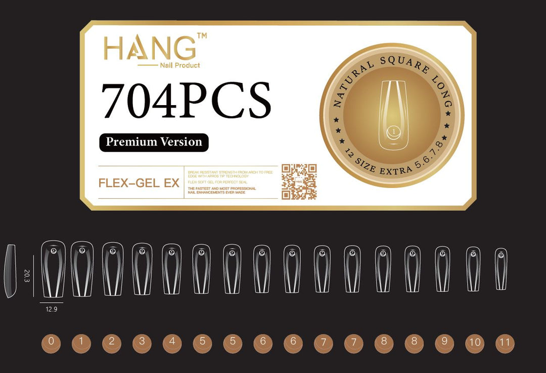Hang - Soft Gel Ex Tips Square (NEW 2024)