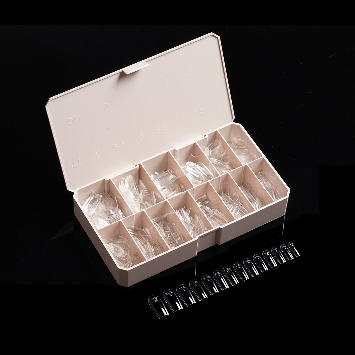 iGel PRO-X Soft Gel Nail Tips 03 - Natural Square Medium (600 pcs)