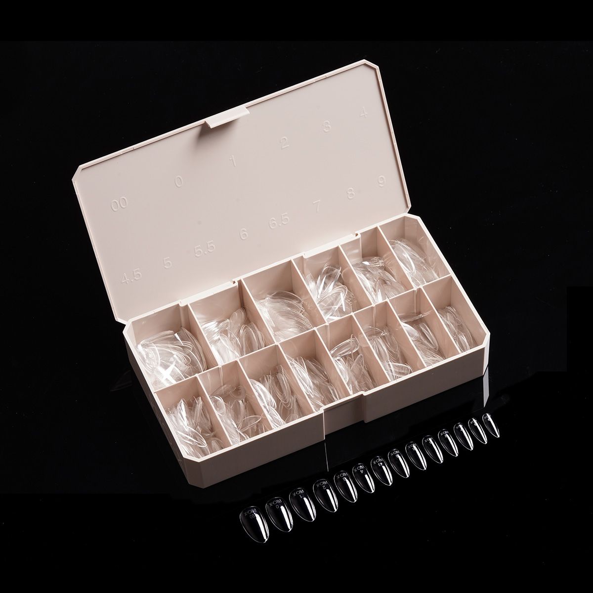 iGel PRO-X Soft Gel Nail Tips 20 - Natural Almond Medium (600 pcs)