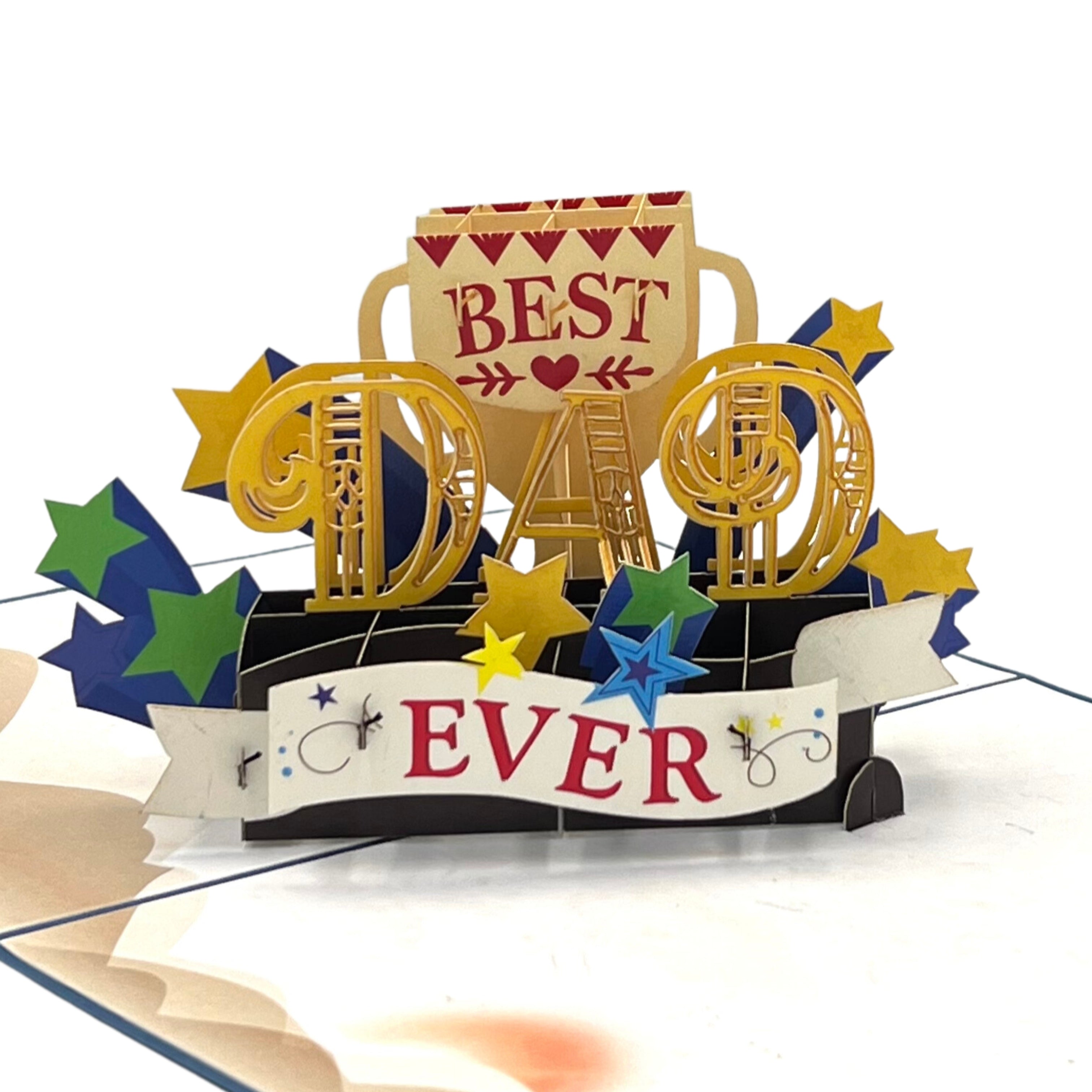 Pop Up Greeting Card Fathers Day Card Gift for Dad Pop-Up Best Dad Ever Father's Day Card Birthday Card Thank you Card Gift for Dad Family