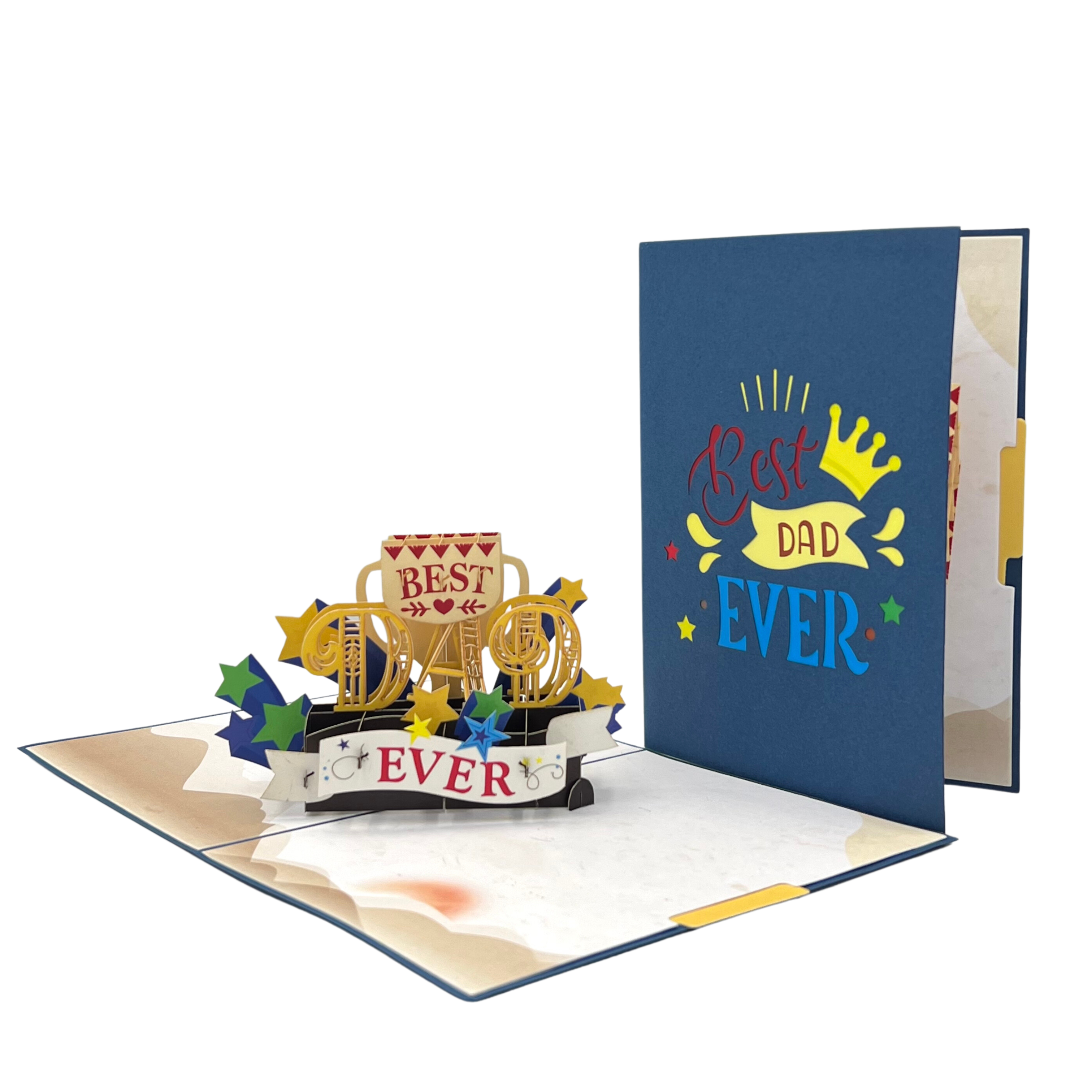 Pop Up Greeting Card Fathers Day Card Gift for Dad Pop-Up Best Dad Ever Father's Day Card Birthday Card Thank you Card Gift for Dad Family