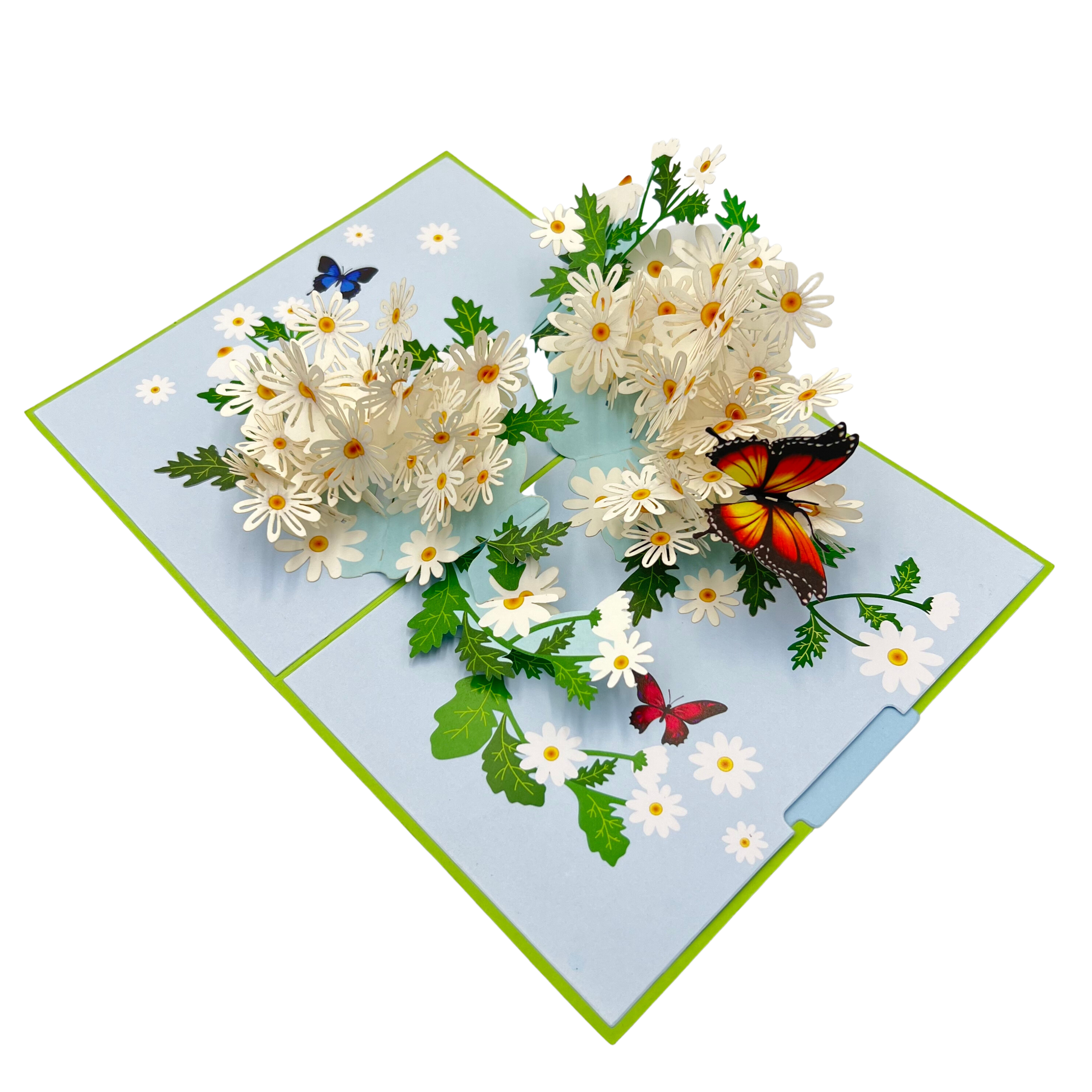 Pop Up Greeting Card Blooming White Daisy Field Card, Flower Card, Daisy Gift, Flower Cards, Spring Card, Mother's Day, Flowers Gift Card