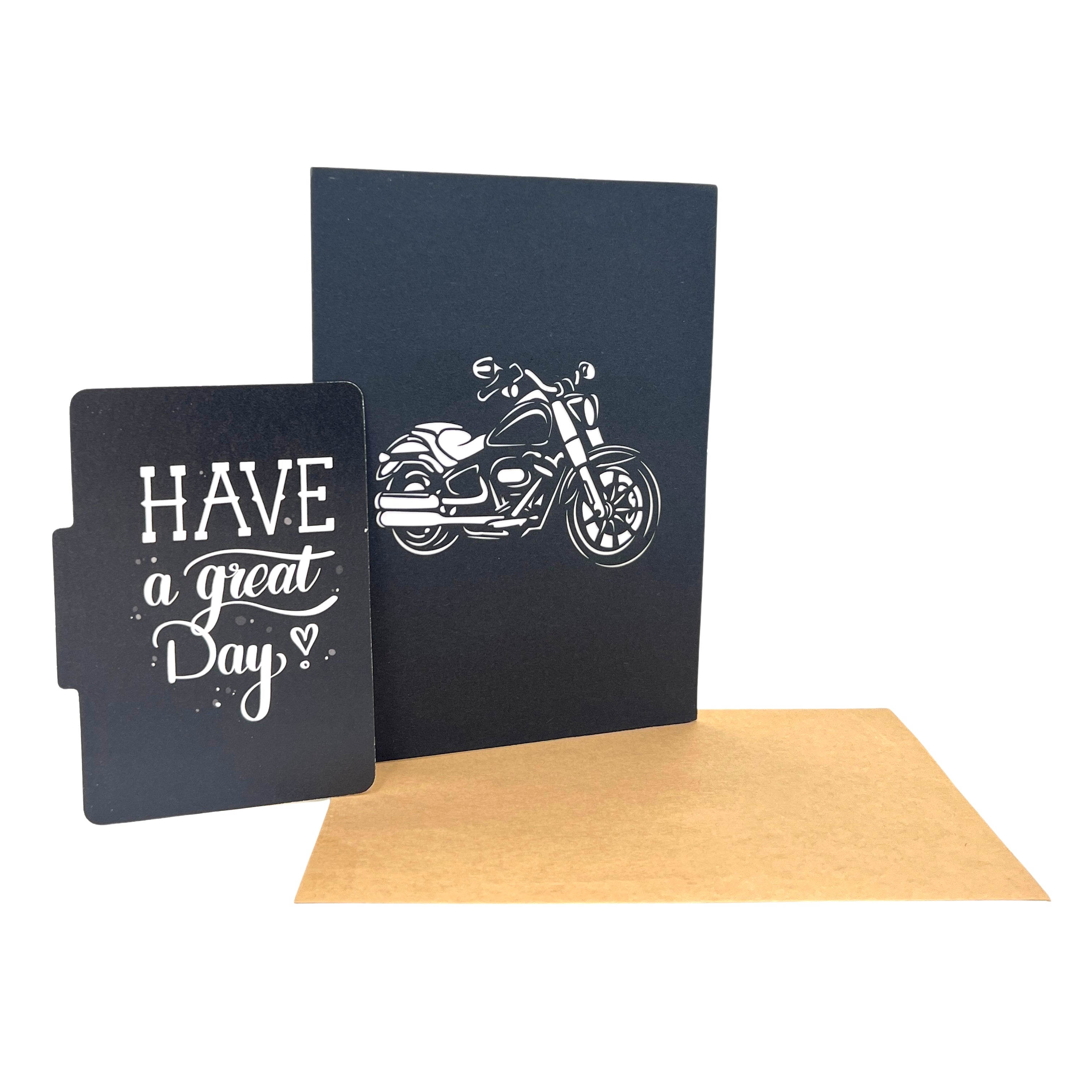 Pop Up Greeting Card Classic Motorcycle Rider Card Birthday Card for Him Husband Boyfriend Thank You Card Adventure Motor Bike Road Trip