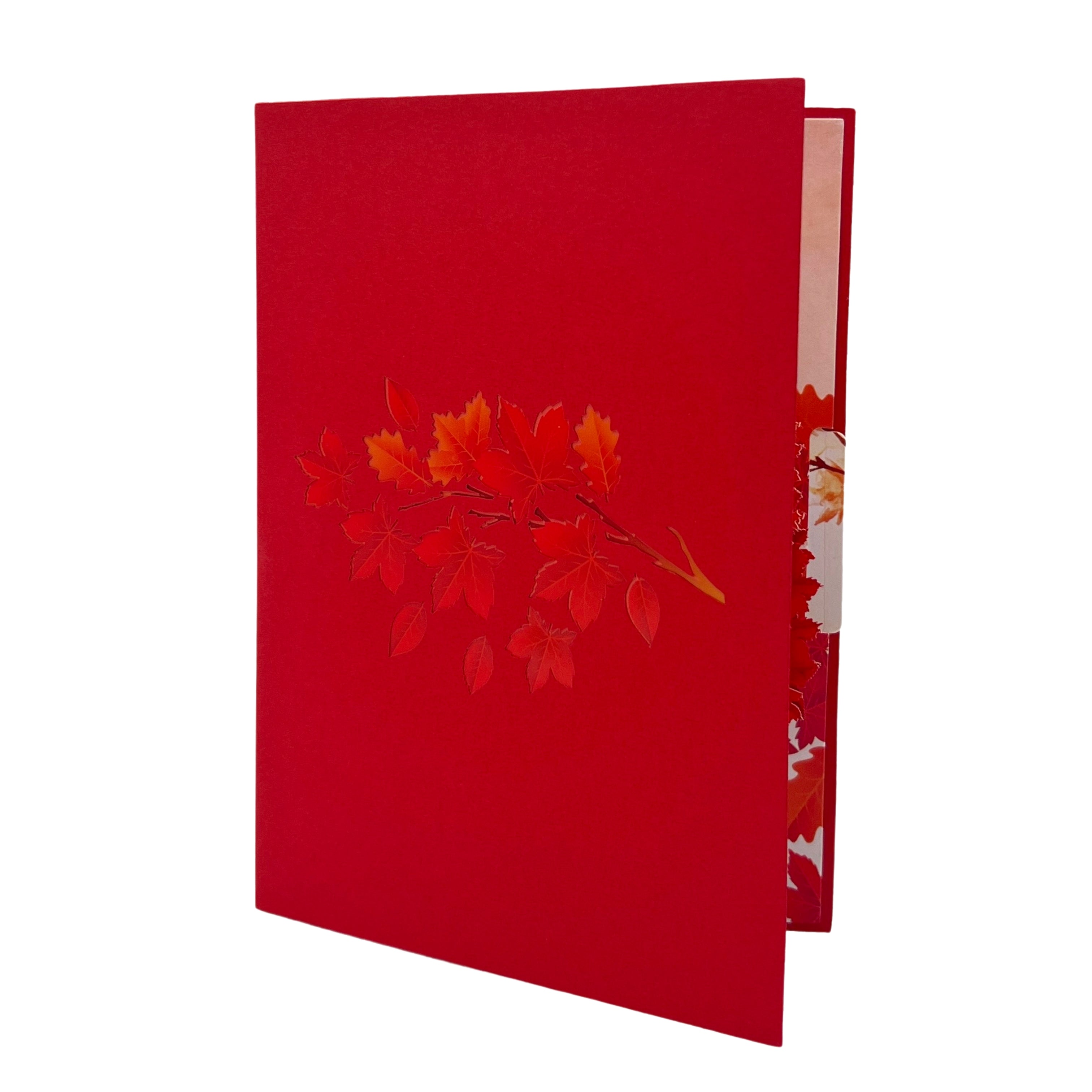 Pop Up Greeting Red Maple Tree Nature Lover Card, Birthday Thank You Gift, Autumn Tree Card, Gift for Mom, Dad, Family, Friend, Holiday Card
