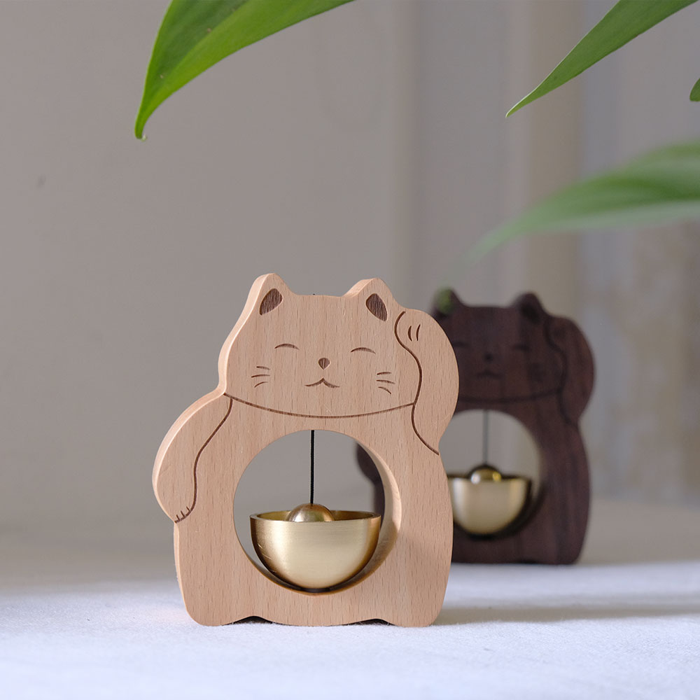 Maneki Neko Magnetic Shopkeeper's Bell Chime for Door Entry