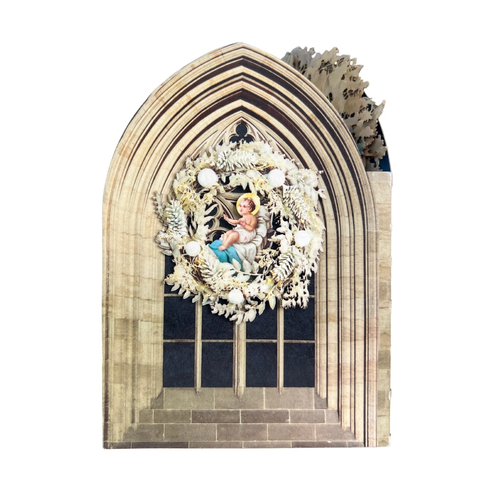 Pop Up Greeting Card Merry Christmas Amazing Tri Fold 3D Religious Christmas Nativity Scene Christmas Decoration Gift Jesus Christ Birth