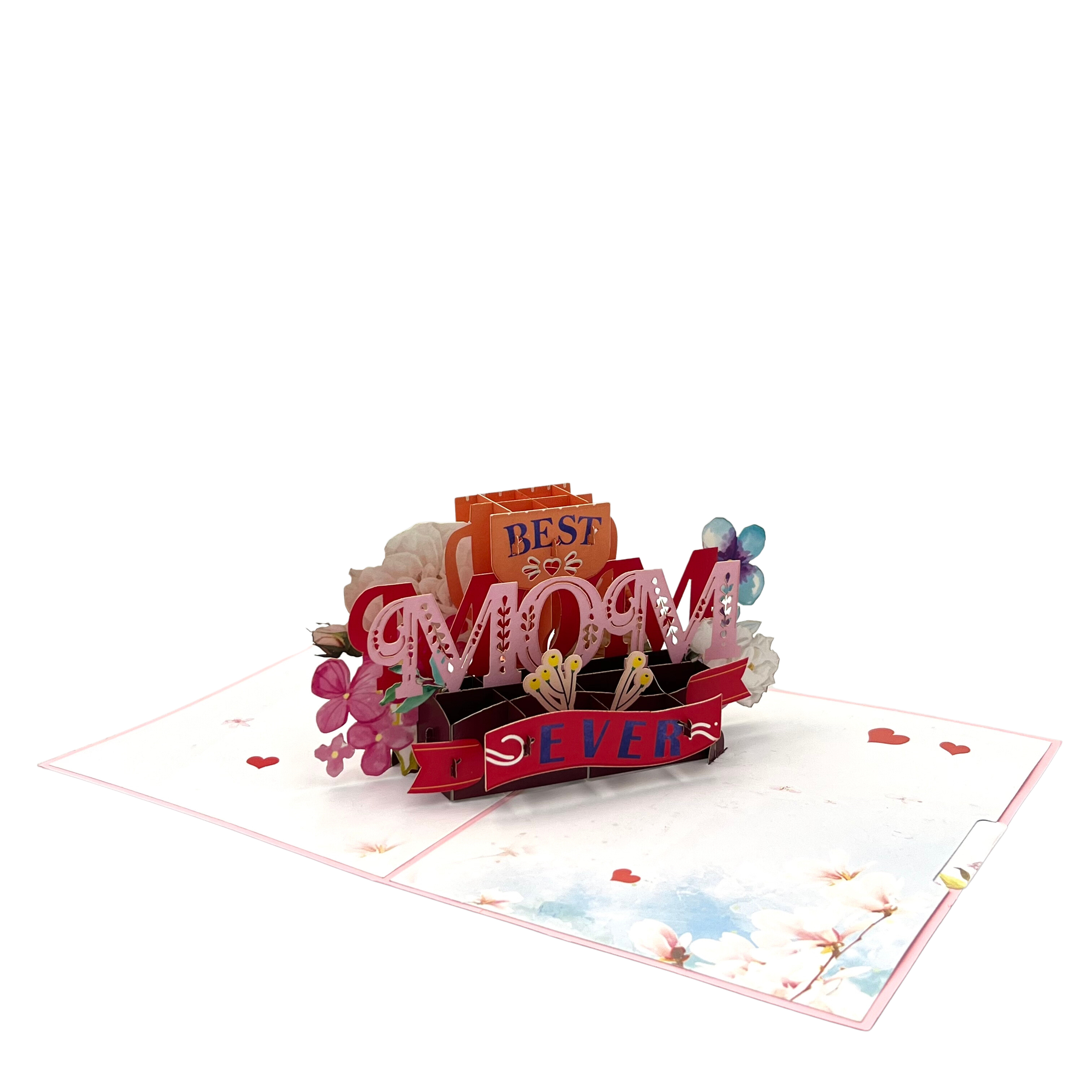 Pop Up Greeting Card, Best Mom Ever Card, Mom Card, Mother's Day Card, Mom Gift, Card for Mom, Birthday Card, Thank you Card, Flowers Card