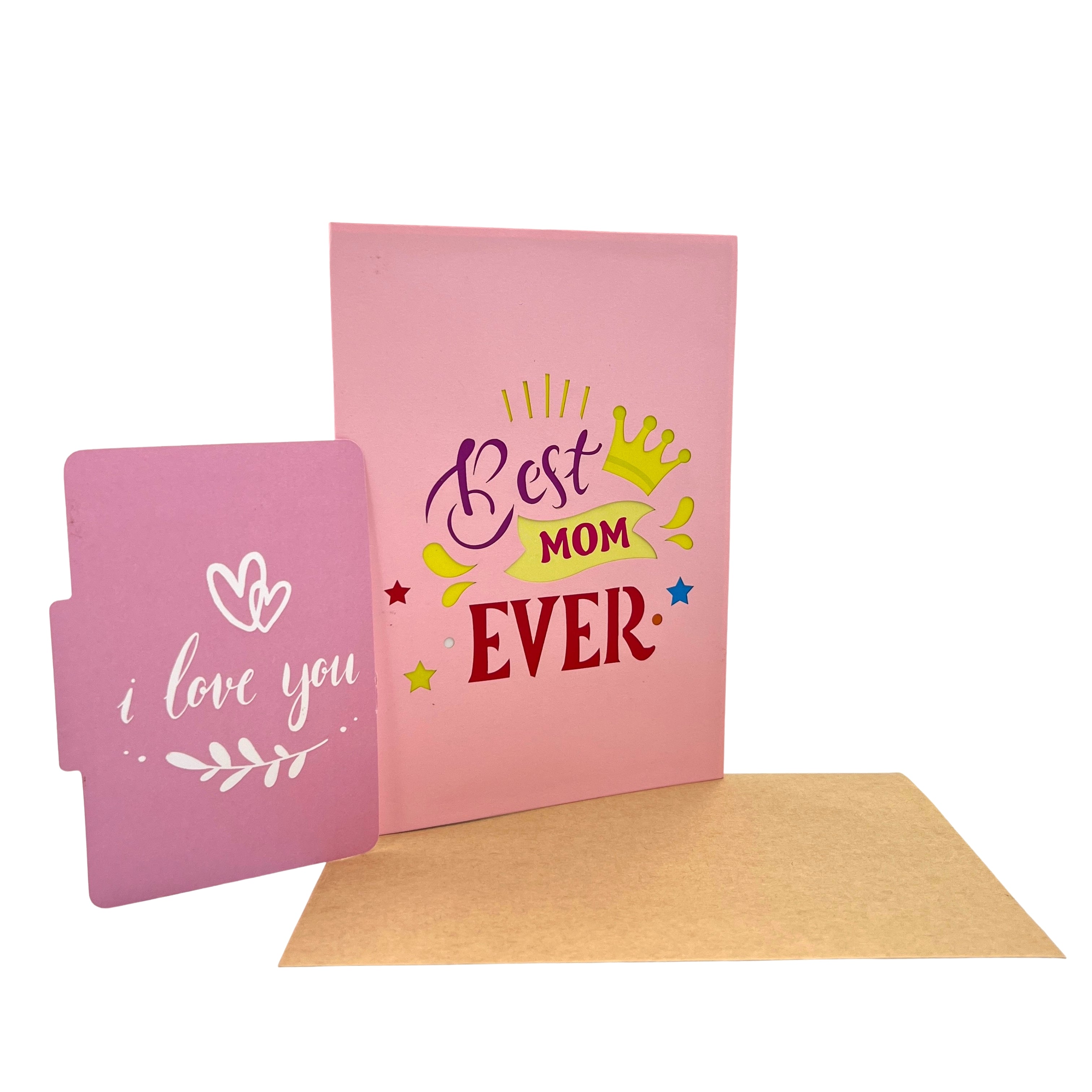 Pop Up Greeting Card, Best Mom Ever Card, Mom Card, Mother's Day Card, Mom Gift, Card for Mom, Birthday Card, Thank you Card, Flowers Card