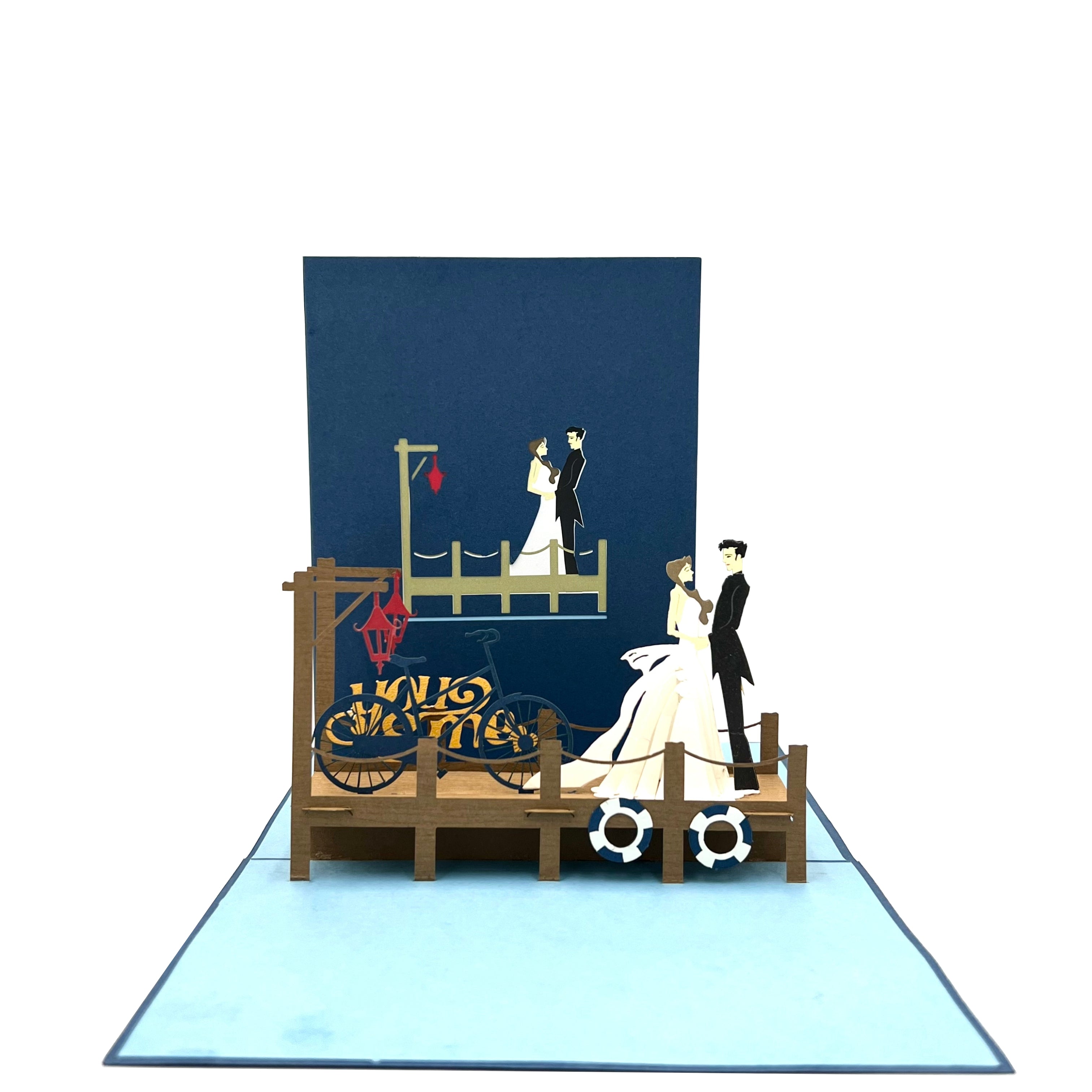 Pop Up Greeting Wedding Card Coupe Wedding Engagement Ceremony Invitation Card Romantic Love Proposal Elopement Gift Bride Groom Ceremony