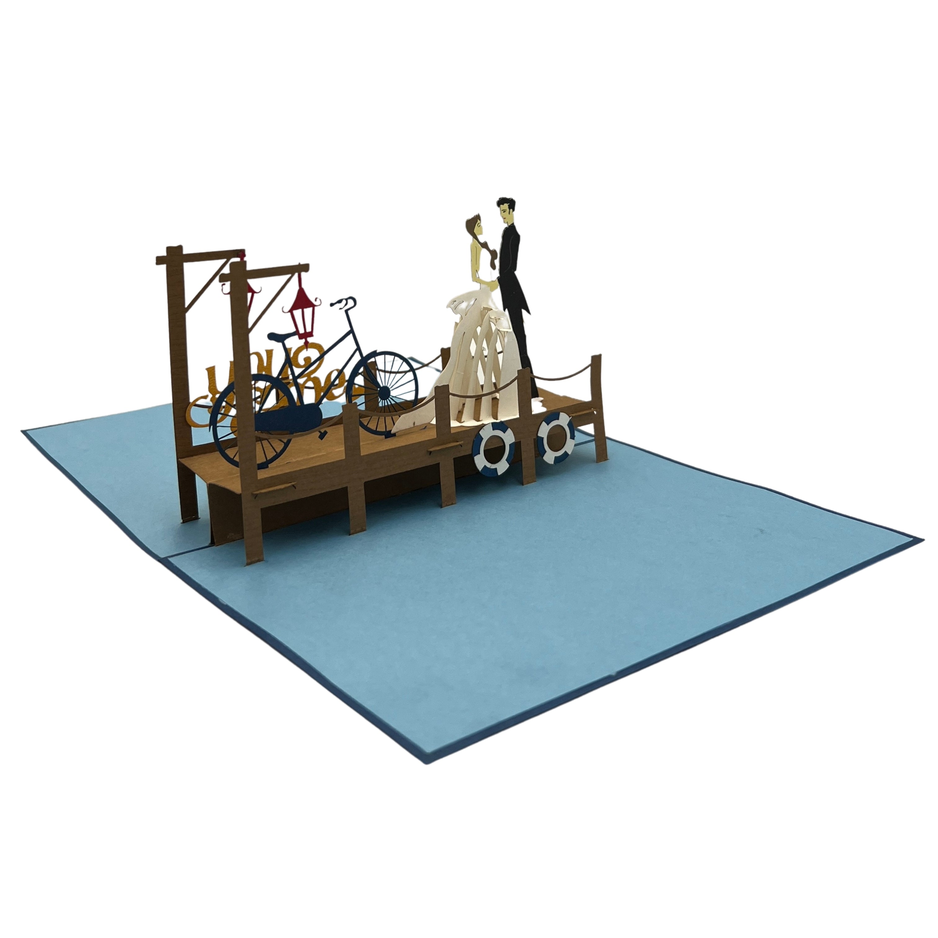 Pop Up Greeting Wedding Card Coupe Wedding Engagement Ceremony Invitation Card Romantic Love Proposal Elopement Gift Bride Groom Ceremony