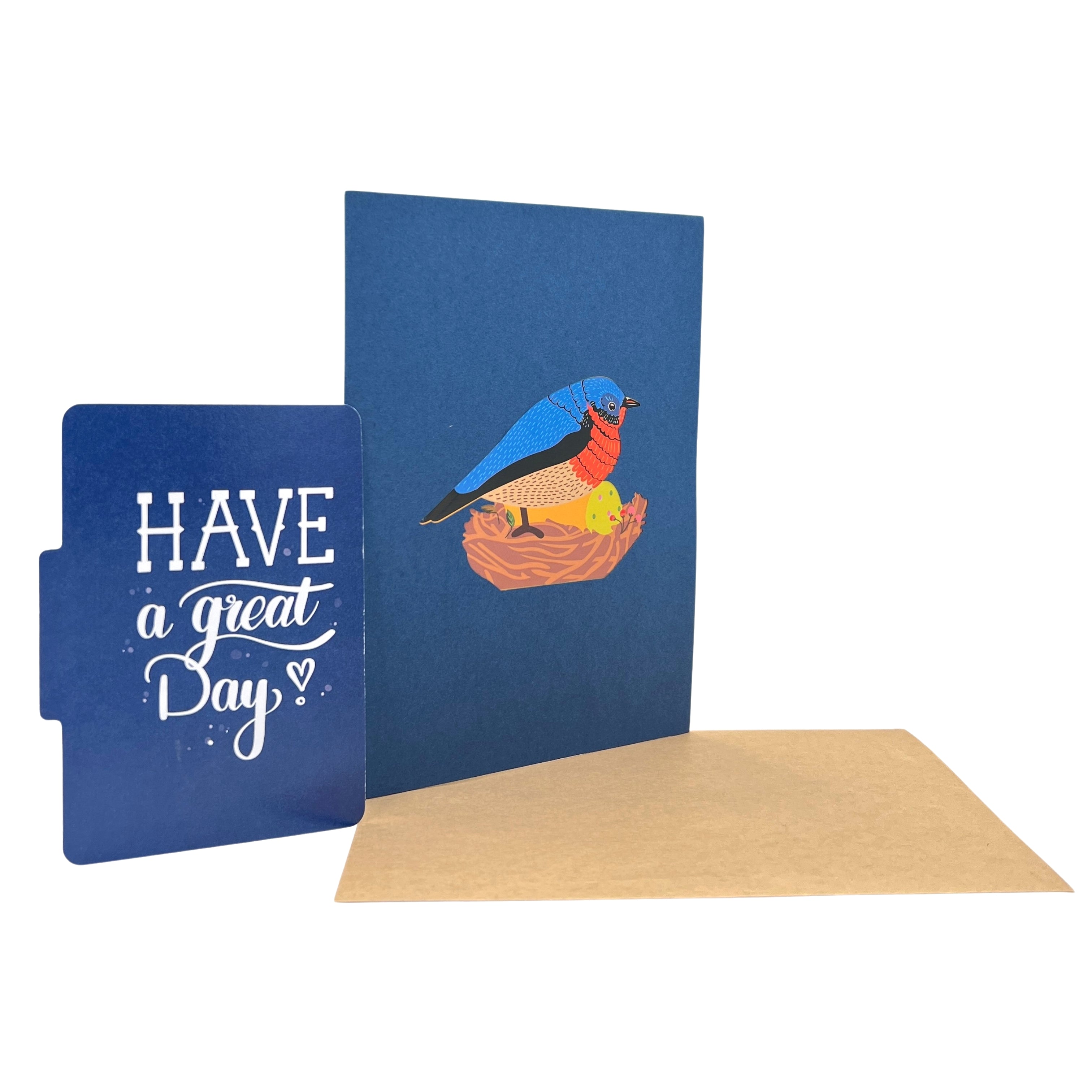 Pop Up Greeting Card bird Incubating Eggs, Family Card, Mothers Day Gift, Fathers Day idea, Nature card, Animal Gift Thank You Birthday Card