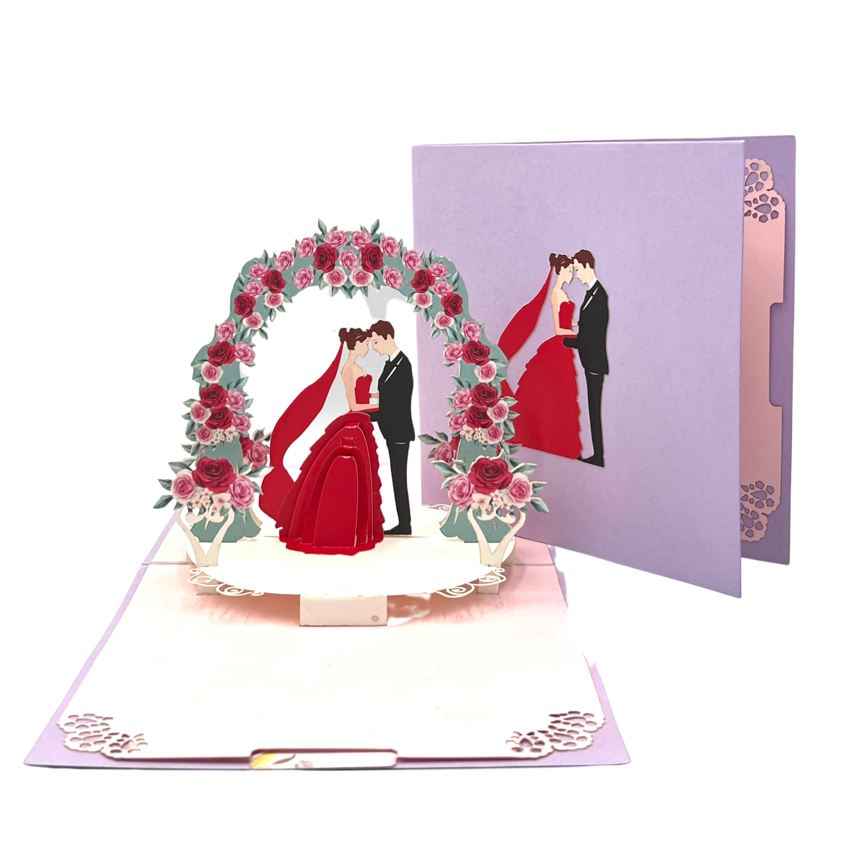 Pop Up Greeting Card Romantic Wedding Ceremony Card, Bride Card, Engagement, Elopement, Family Card, Bachelorette Party, Couple Card, Love