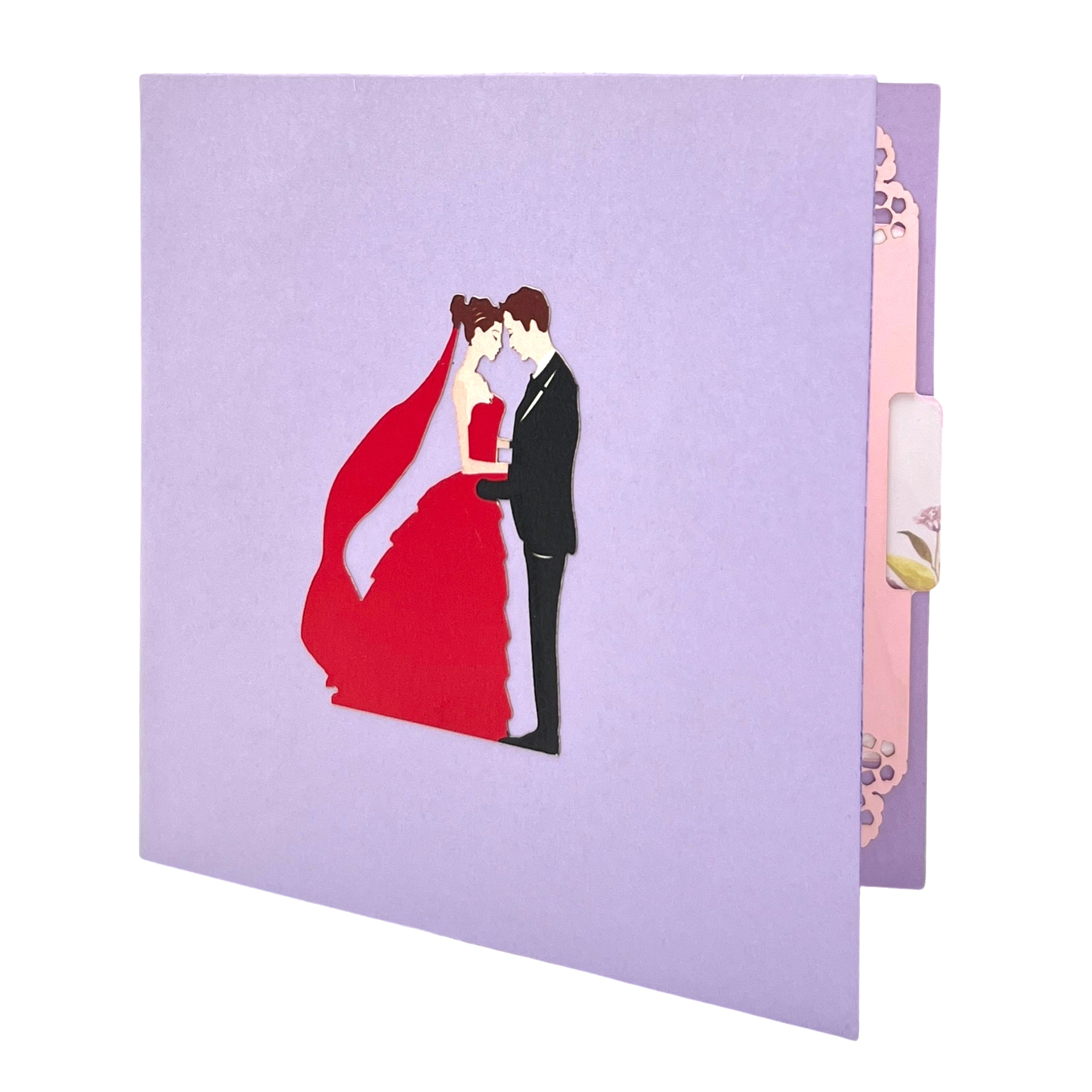 Pop Up Greeting Card Romantic Wedding Ceremony Card, Bride Card, Engagement, Elopement, Family Card, Bachelorette Party, Couple Card, Love