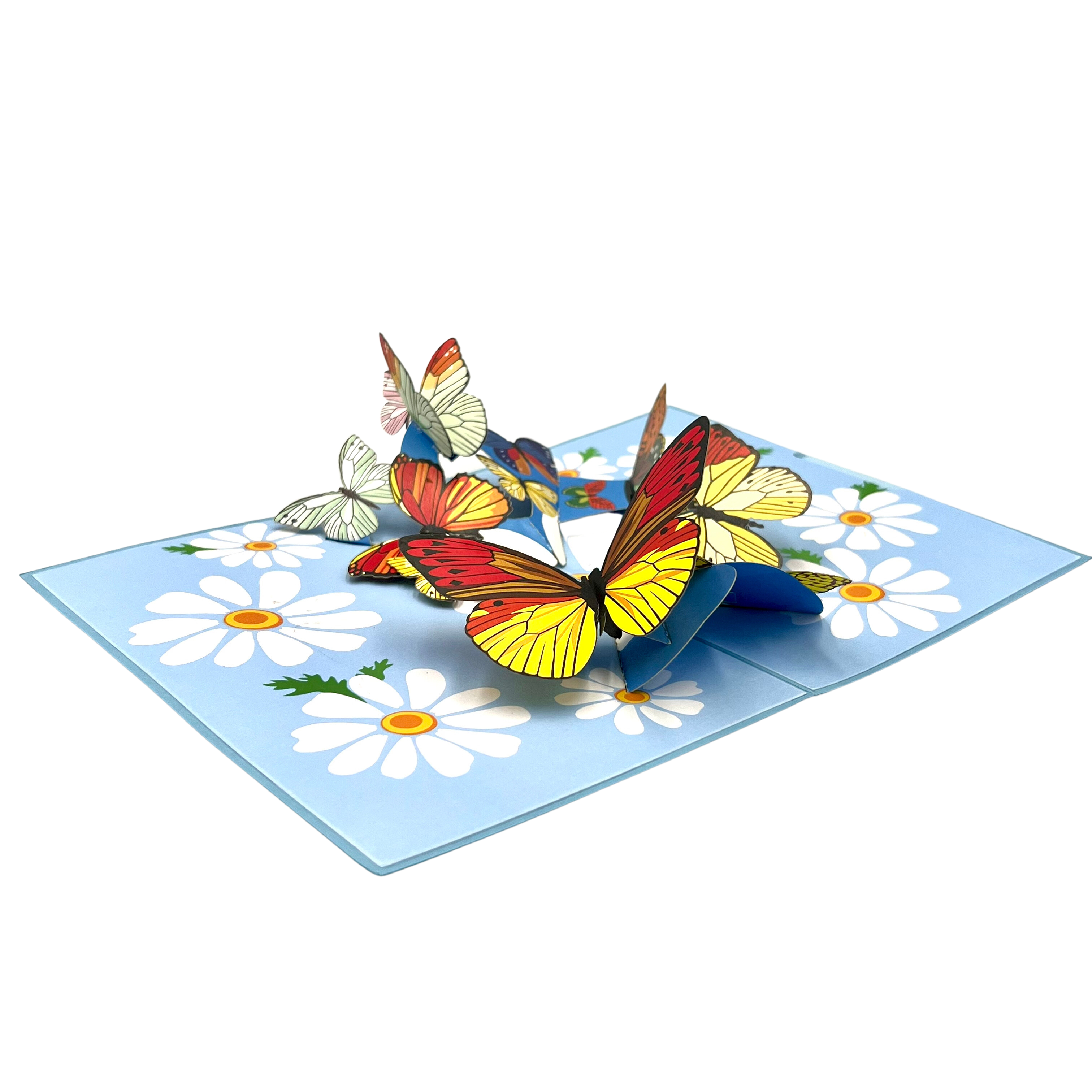 Pop Up Greeting Card Butterfly Garden Daisy Field Card, Spring Card, Nature Card, Flower Card, Animal Card, Birthday Card, Thank you Card