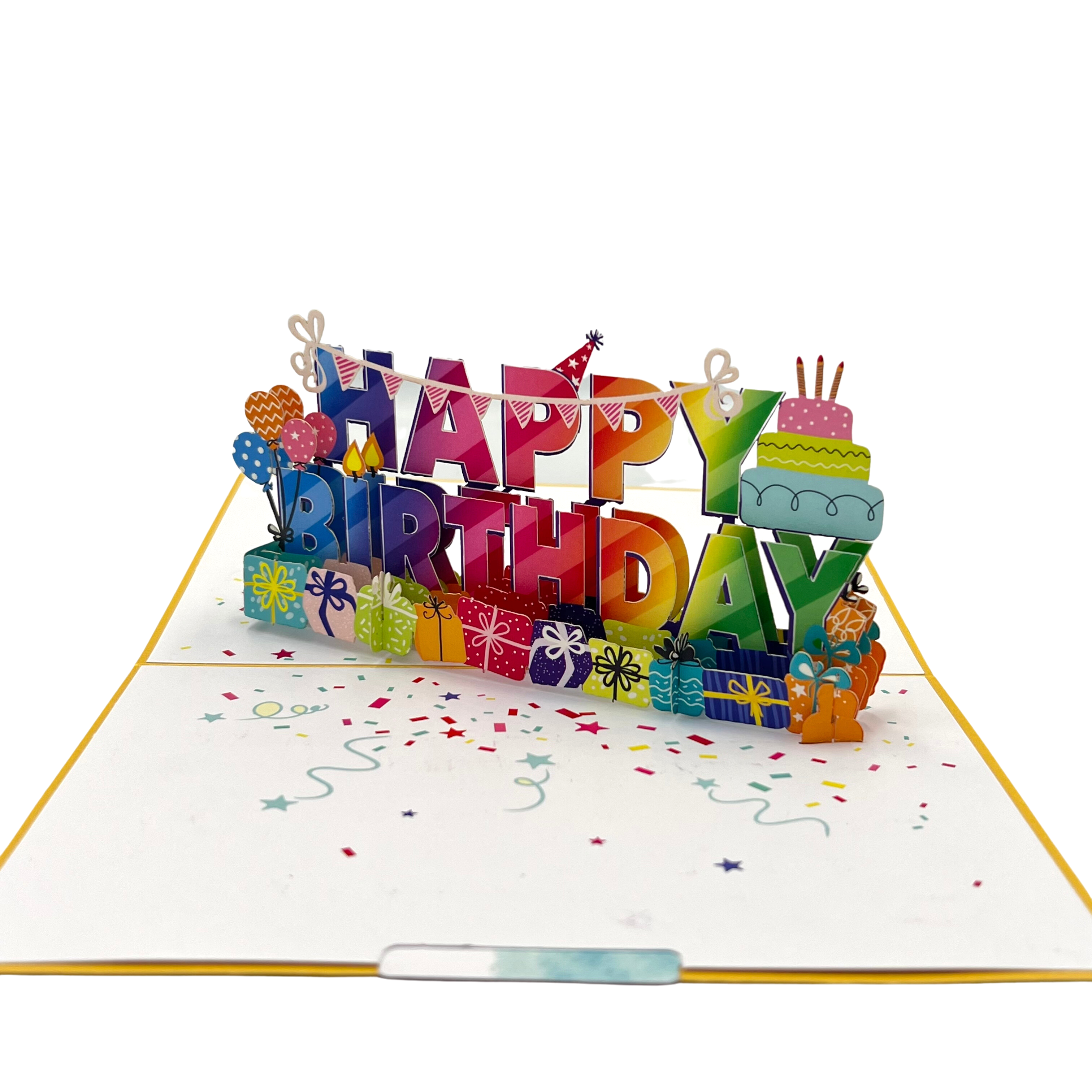 Pop Up Greeting Card Colorful Happy Birthday Gift Card Beautiful Birthday Decoration Card for Mom Card For Grandma Appreciation Card Family