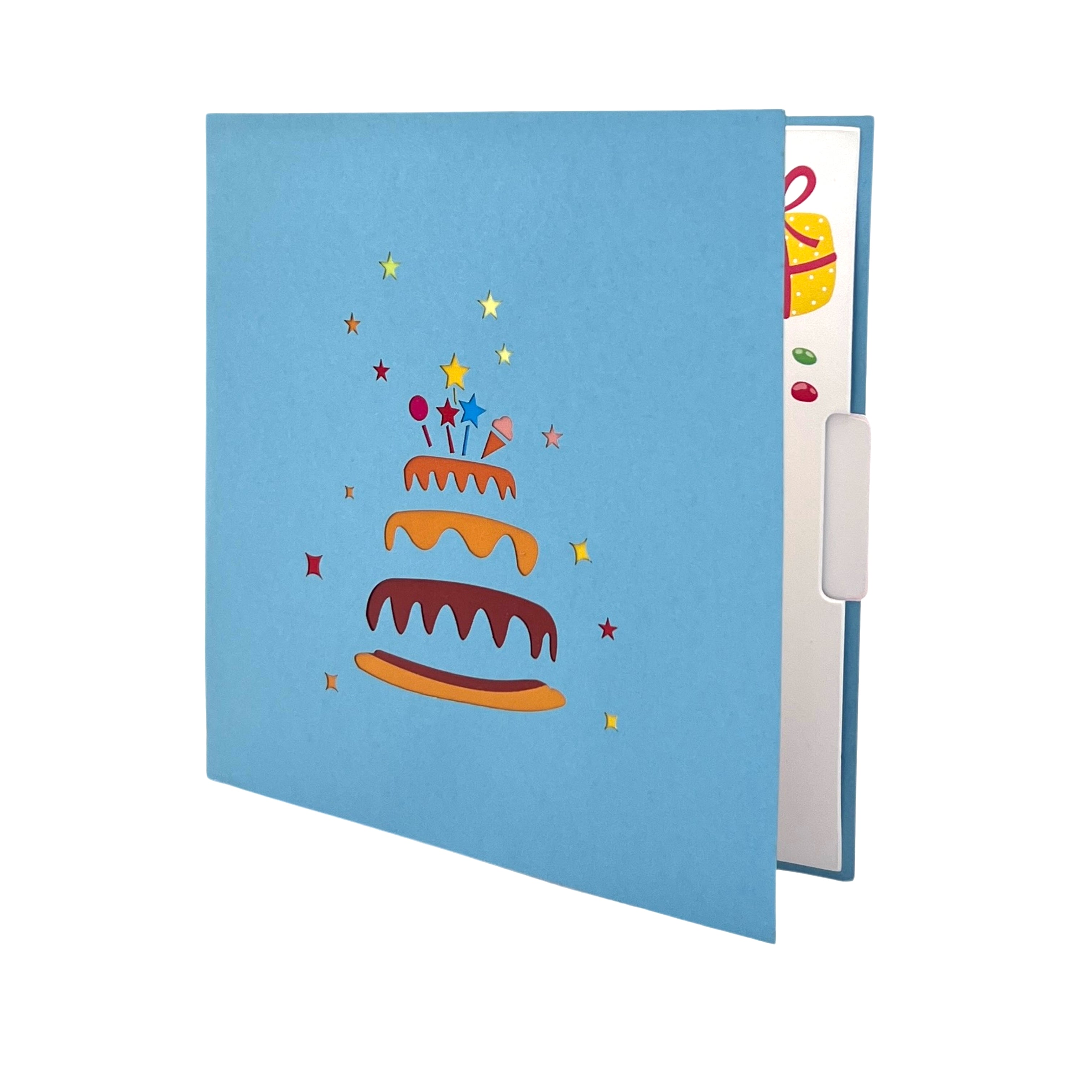 Pop Up Greeting Birthday Card Colorful Magic Birthday Cake Birthday Gift for Mom Dad Family Thank You Card Birthday Cake Idea Decor Card