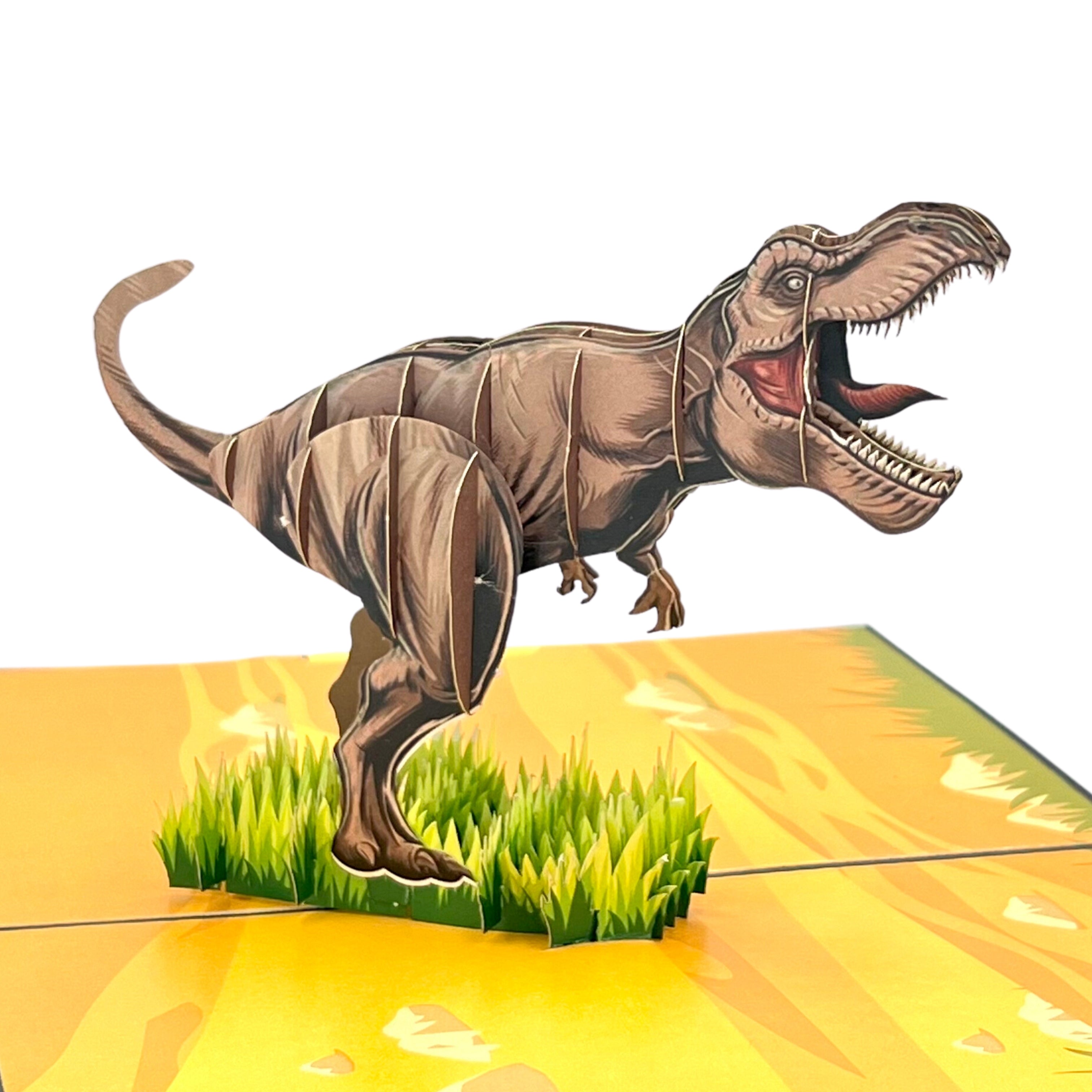 Pop Up Greeting Card 3D Carton Dinosaur T-Rex Pop-Up Birthday Gift For Kid Animal Card Thank you Card Gift for Dad Strong Wealthy People