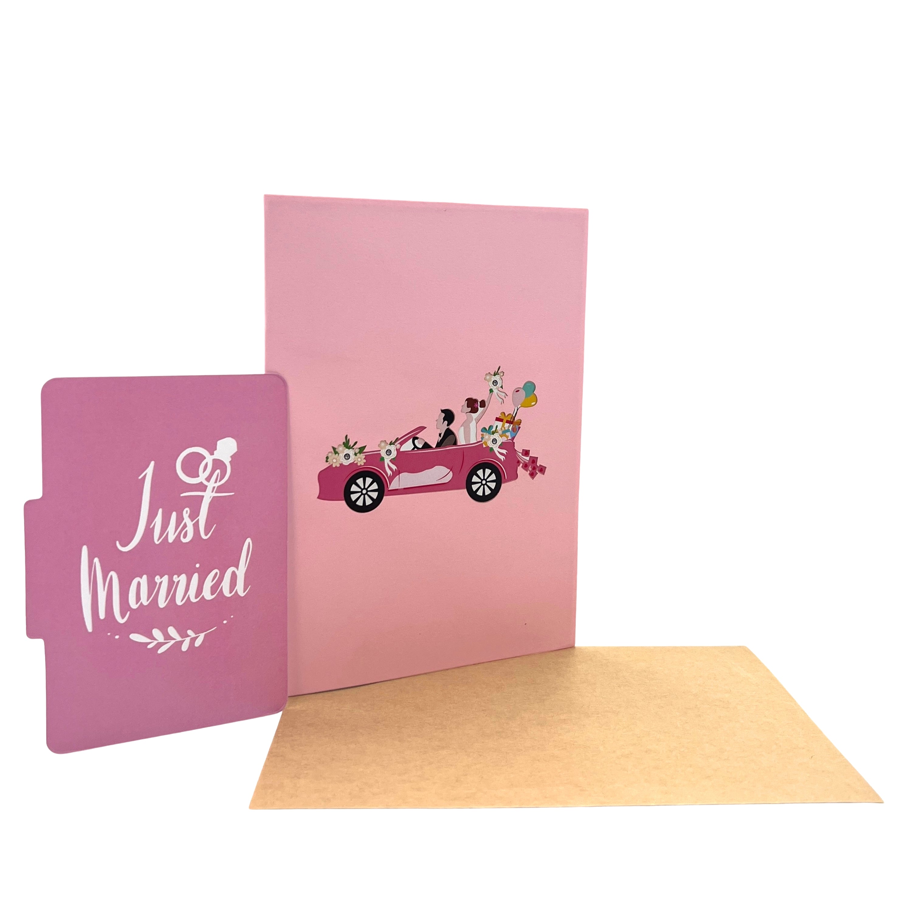 Pop Up Wedding Romantic Greeting Card Just Married Bride Groom Card Wedding Invitation Card Anniversary Card Honey Moon Engagement Card