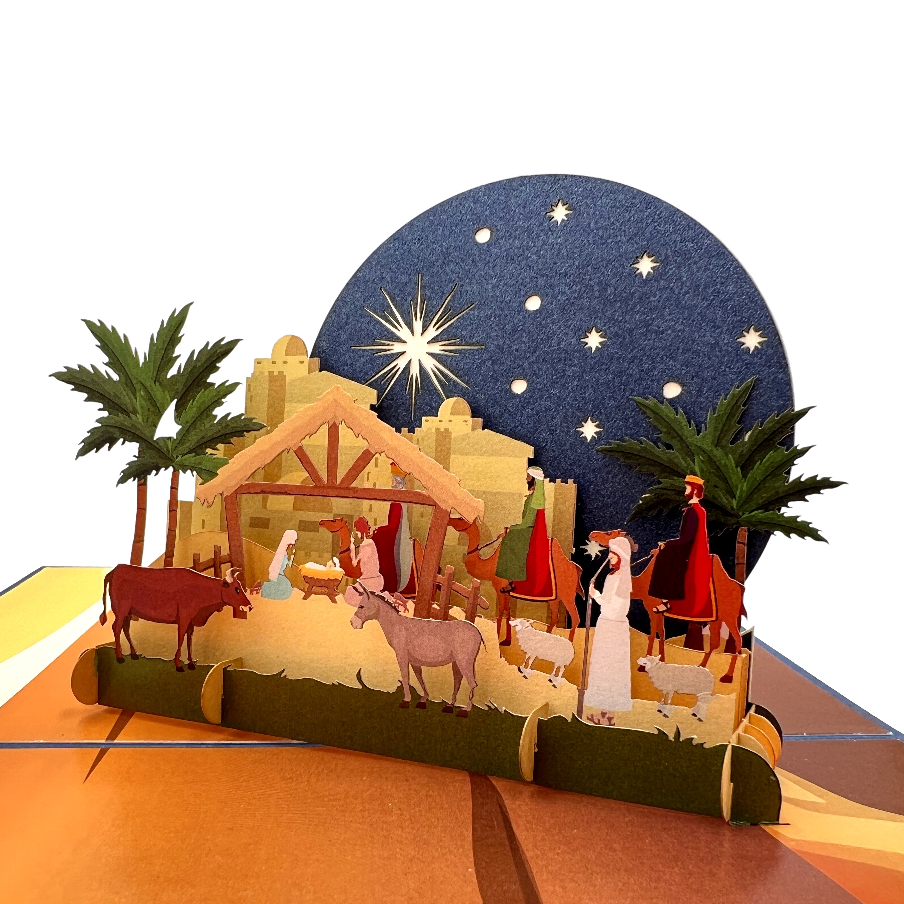 Pop Up Greeting Card Holy Night Nativity, Jesus Christ Birth Scene, Christmas Decoration, Christmas Gift, Christmas gift idea, Holiday Card