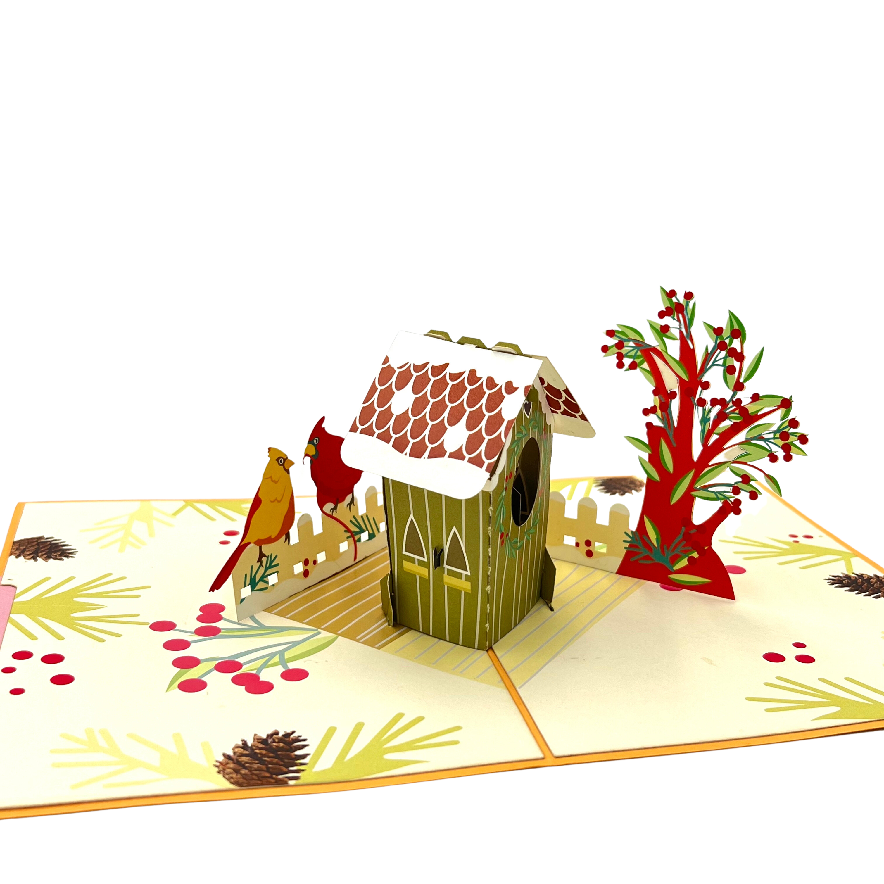 Pop Up Greeting Card Coupe Love Bird in Spring Card Animal Nature Lover Gift for Birthday Thank You Gift for Mom Dad Family Darling Lover