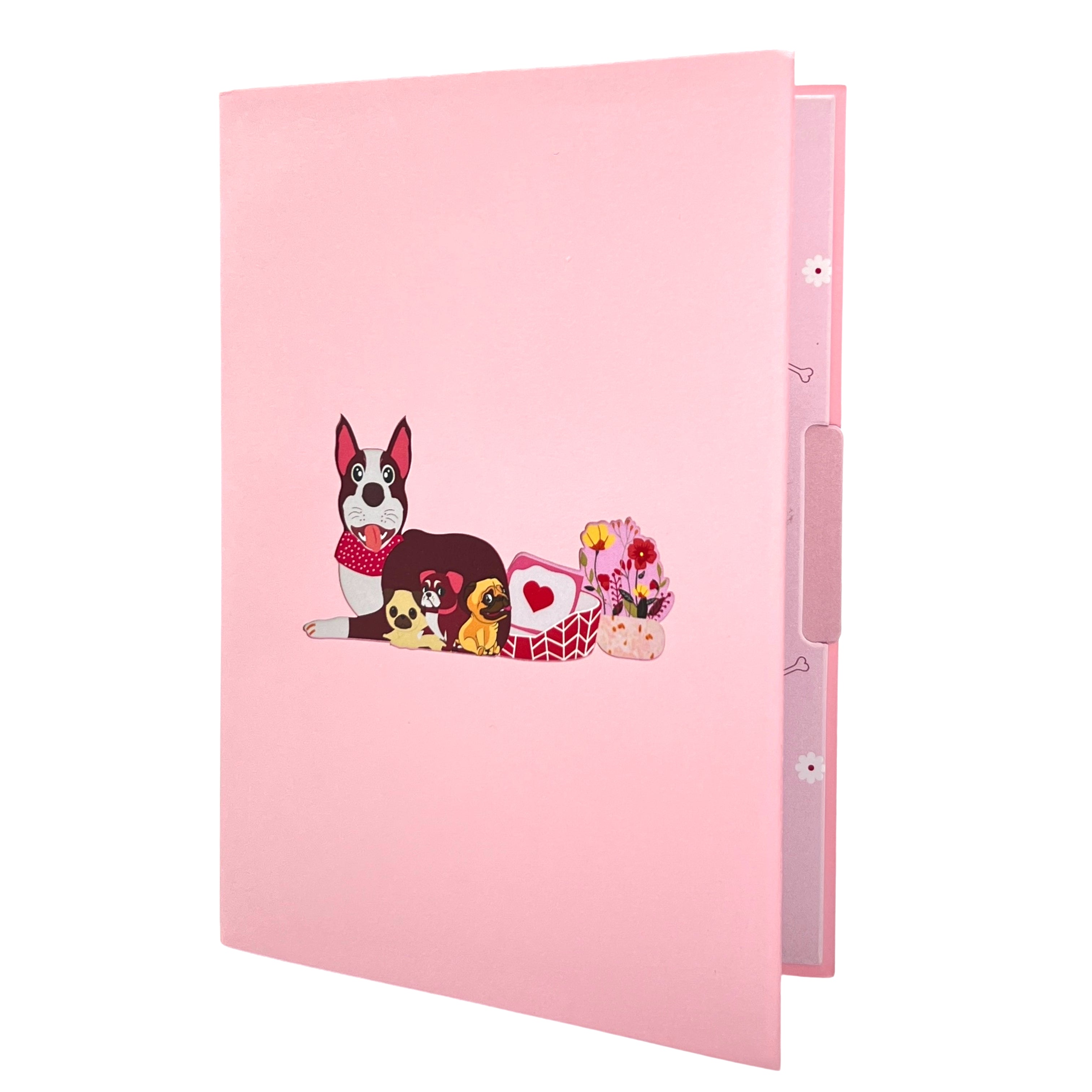 Pop Up Greeting Card French Bulldog Mom Puppies Dog Lover Thank You Birthday Holiday Card Pet Gift Animal Lover Card Mom Dad Friend Gift