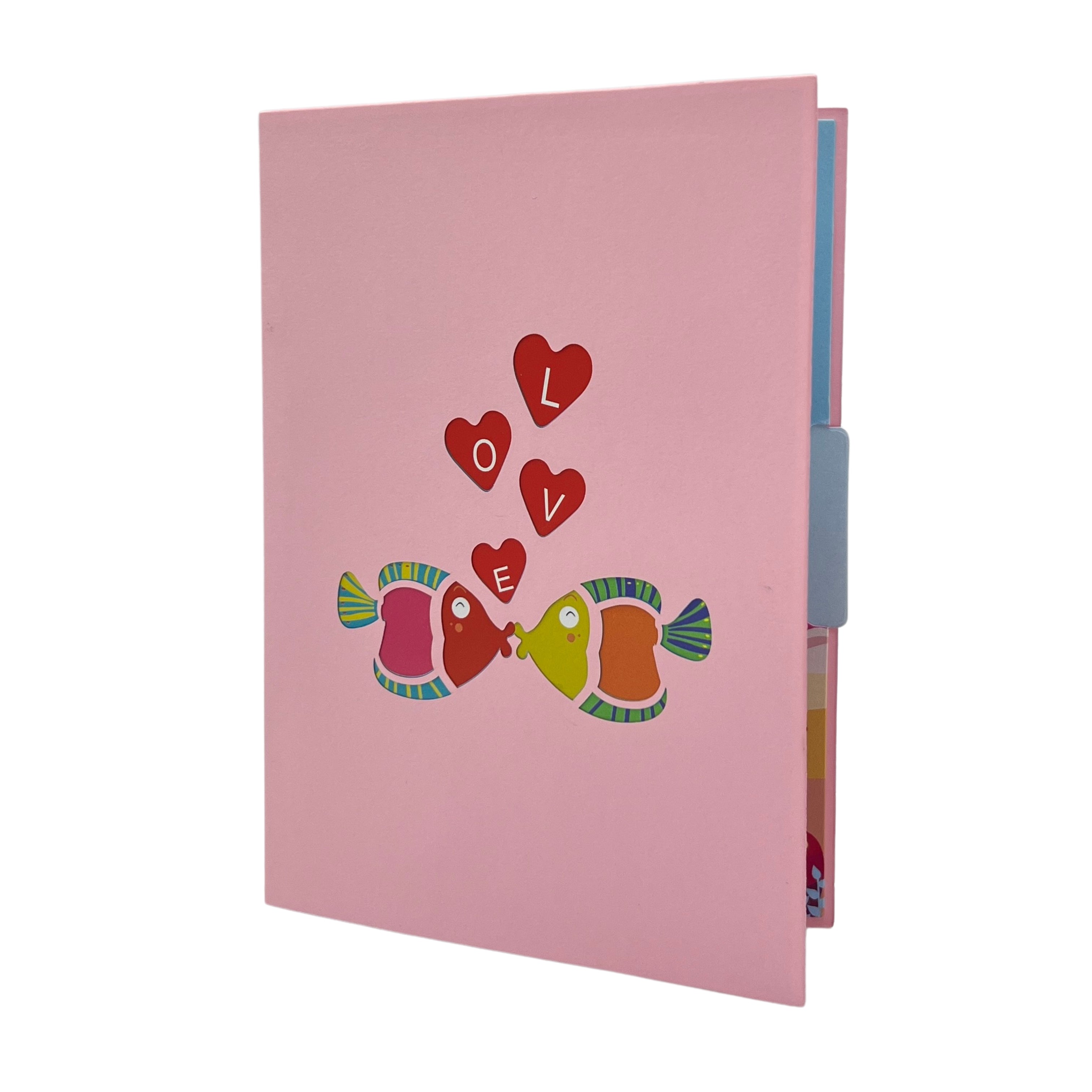 Pop Up Greeting Card Smiling Angelfish Sweetheart, Family Gift, Love Card, Couple Card, Wedding Card, Thank you Birthday Anniversary Card