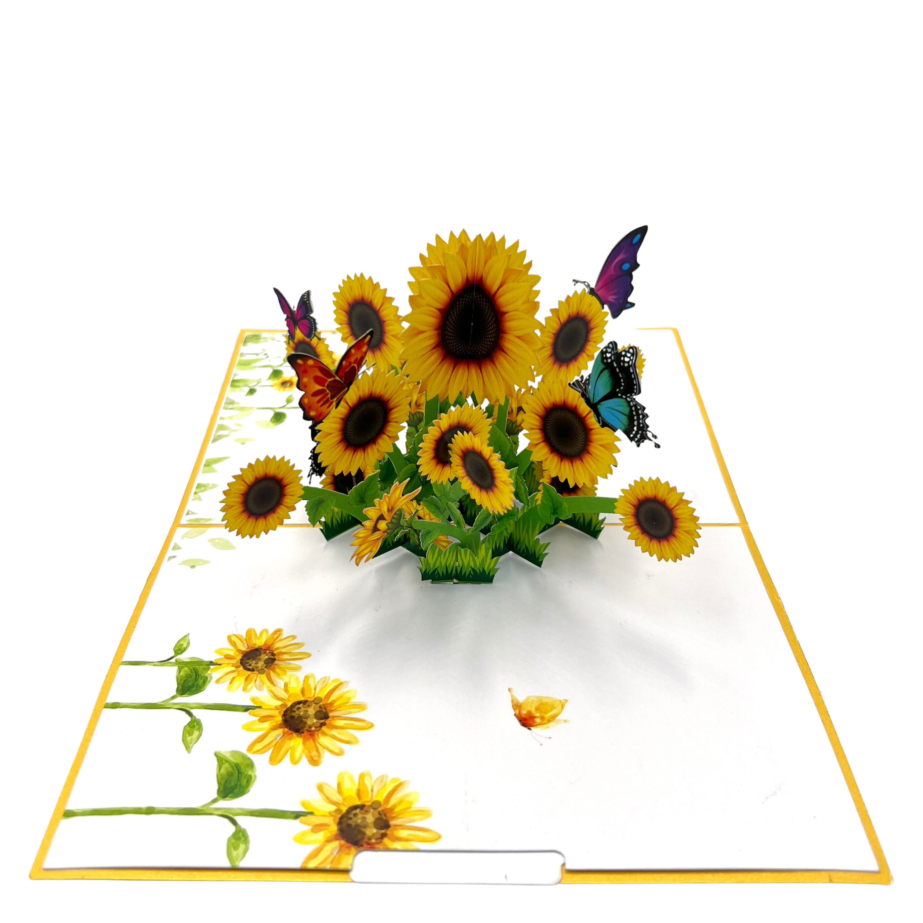 Pop Up Greeting Card Blooming Sun Flower Card Flower Field Bloom Card Nature Lover Gift Thank you Birthday for Mom Dad Gift Friend Family