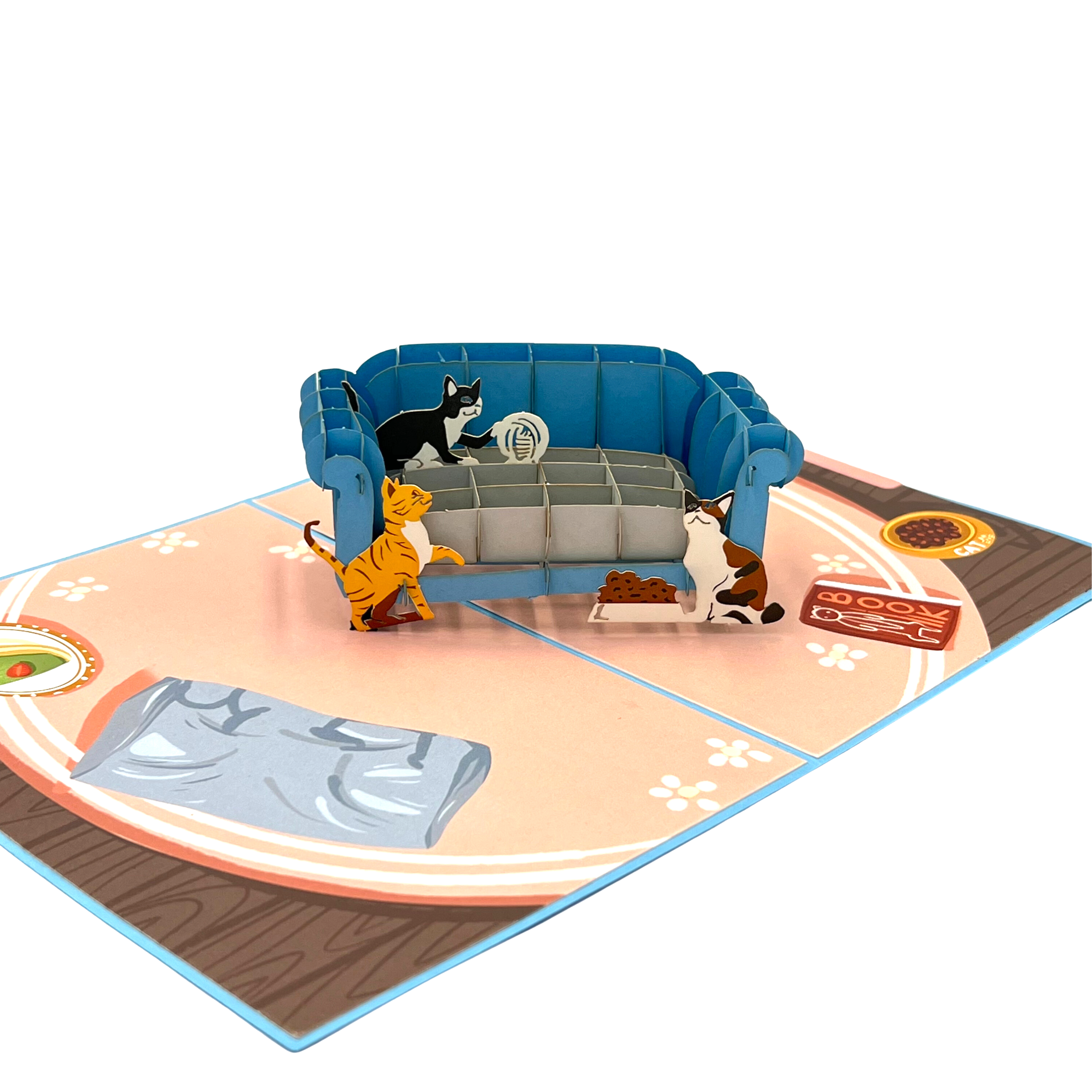 Pop Up Greeting Card Three Mischievous Cats Card, Animal card, Kitty, Kitten Card, Pet Card, Thank you, Birthday Gift, Cat Lover Card Idea