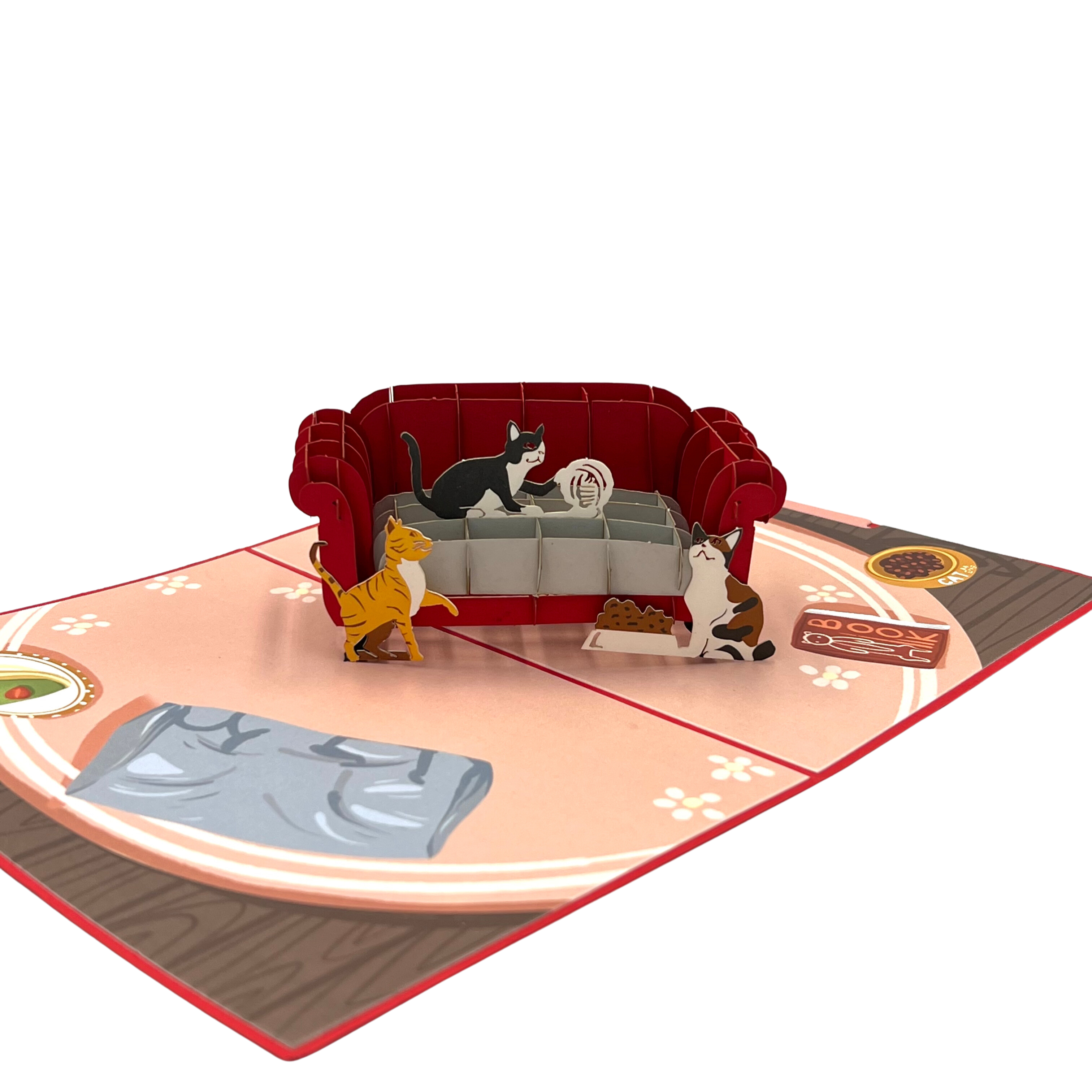 Pop Up Greeting Card Three Mischievous Cats Card, Animal card, Kitty, Pet Card, Birthday Card, Cat Lover Card, Kitten Card, Birthday Card