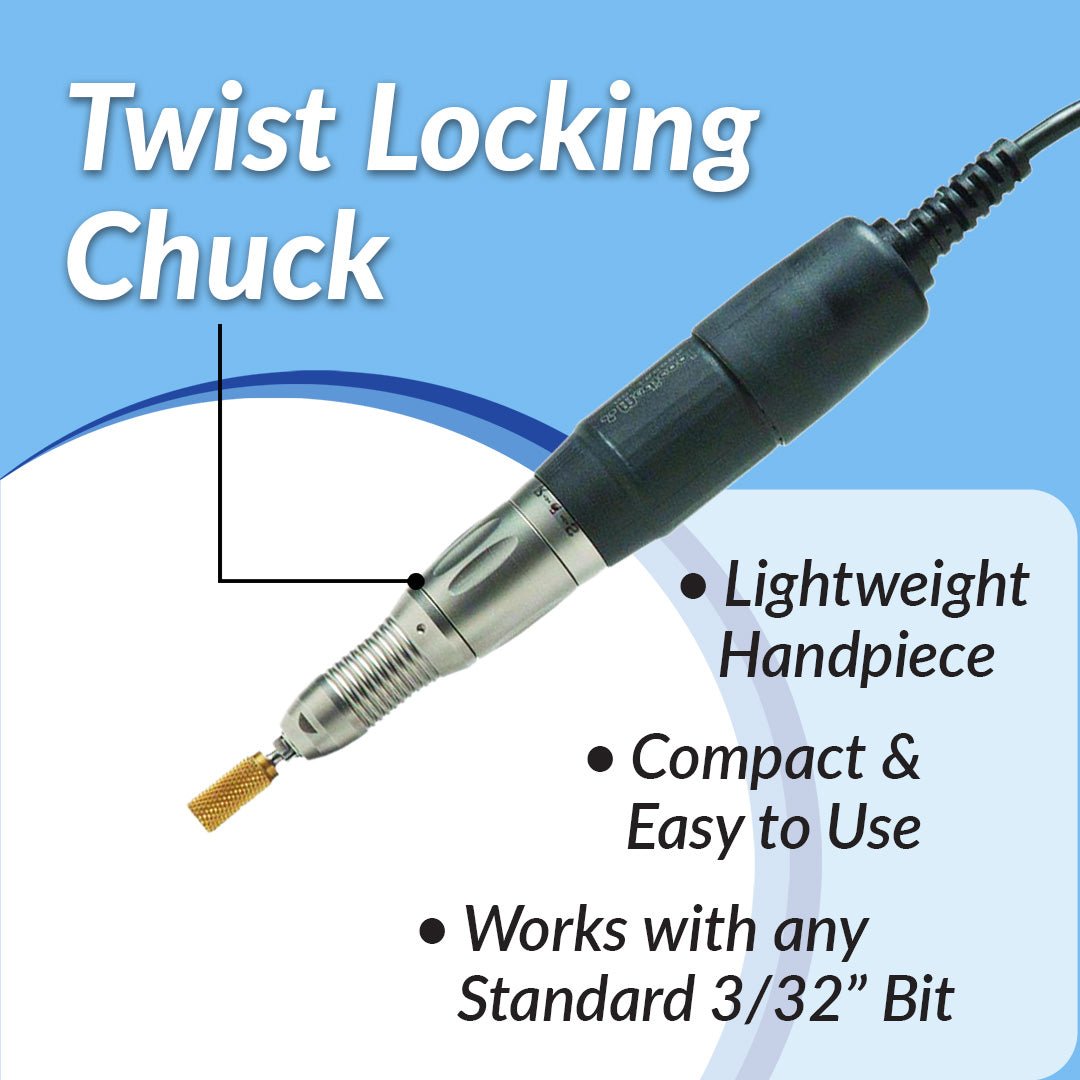 Medicool - Pro Power Flex Portable Rechargeable Filing Machine 30,000 RPM Drill (White)