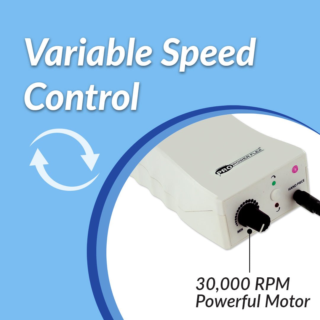 Medicool - Pro Power Flex Portable Rechargeable Filing Machine 30,000 RPM Drill (White)