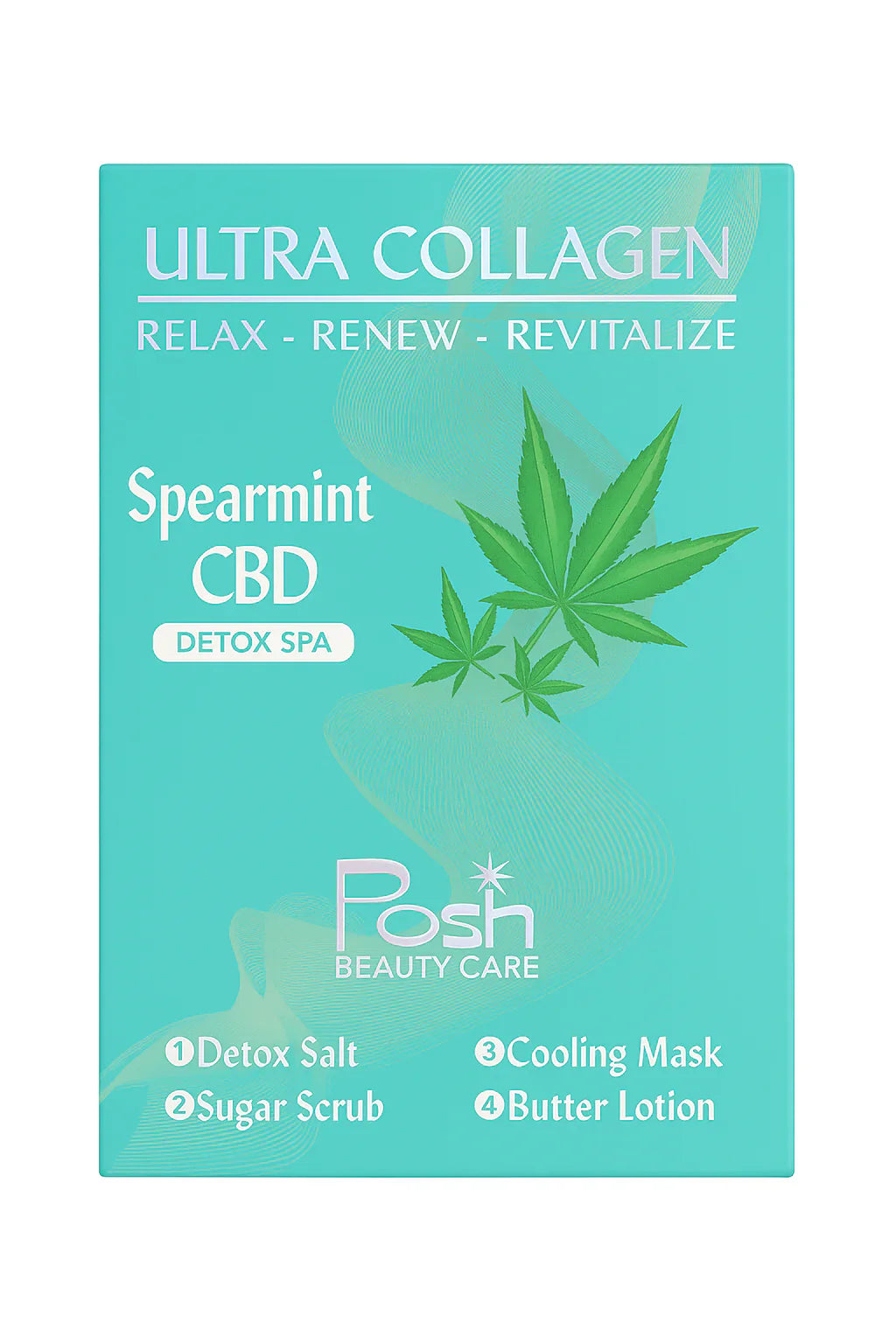 Posh Ultra Collagen 4-in-1 Pedicure/Manicure Kit - Spearmint CBD (50pcs/case)