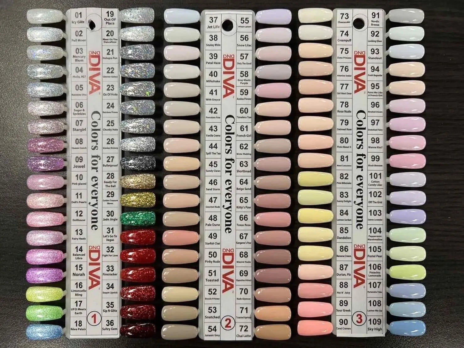 DND - DIVA Gel & Lacquer Duo Full Set 36 Colors (#73 - #109)