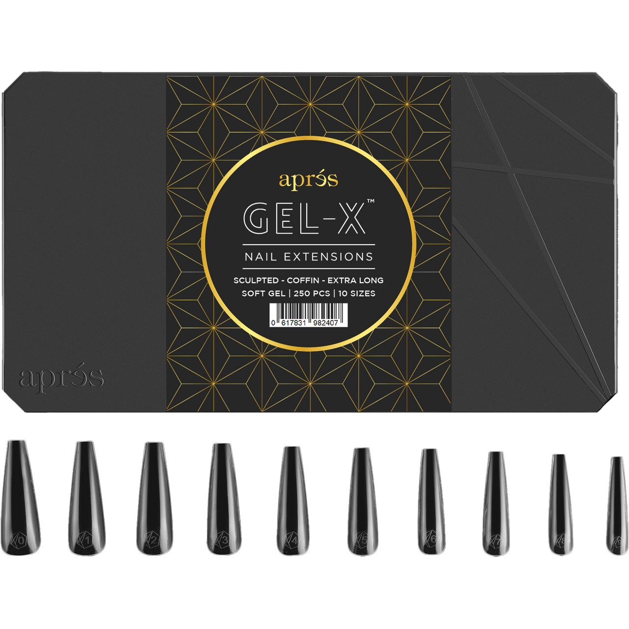 Apres Gel-X Tips 2.0 - SCULPTED Coffin 600pcs