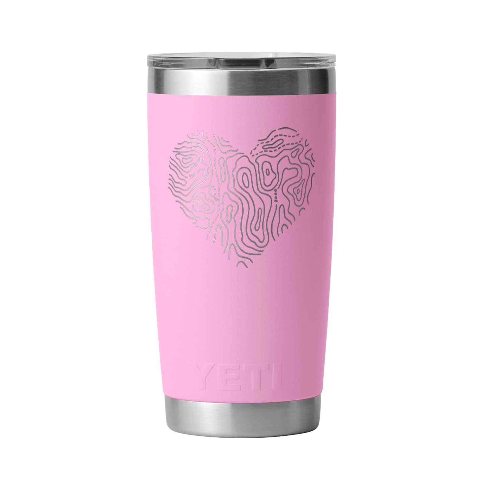 Yeti Best Mom Ever Gift Set for Mom on Mother's day, Pink customized YETI Rambler 20oz Tumbler plus a Pop Up 3D Greeting Card