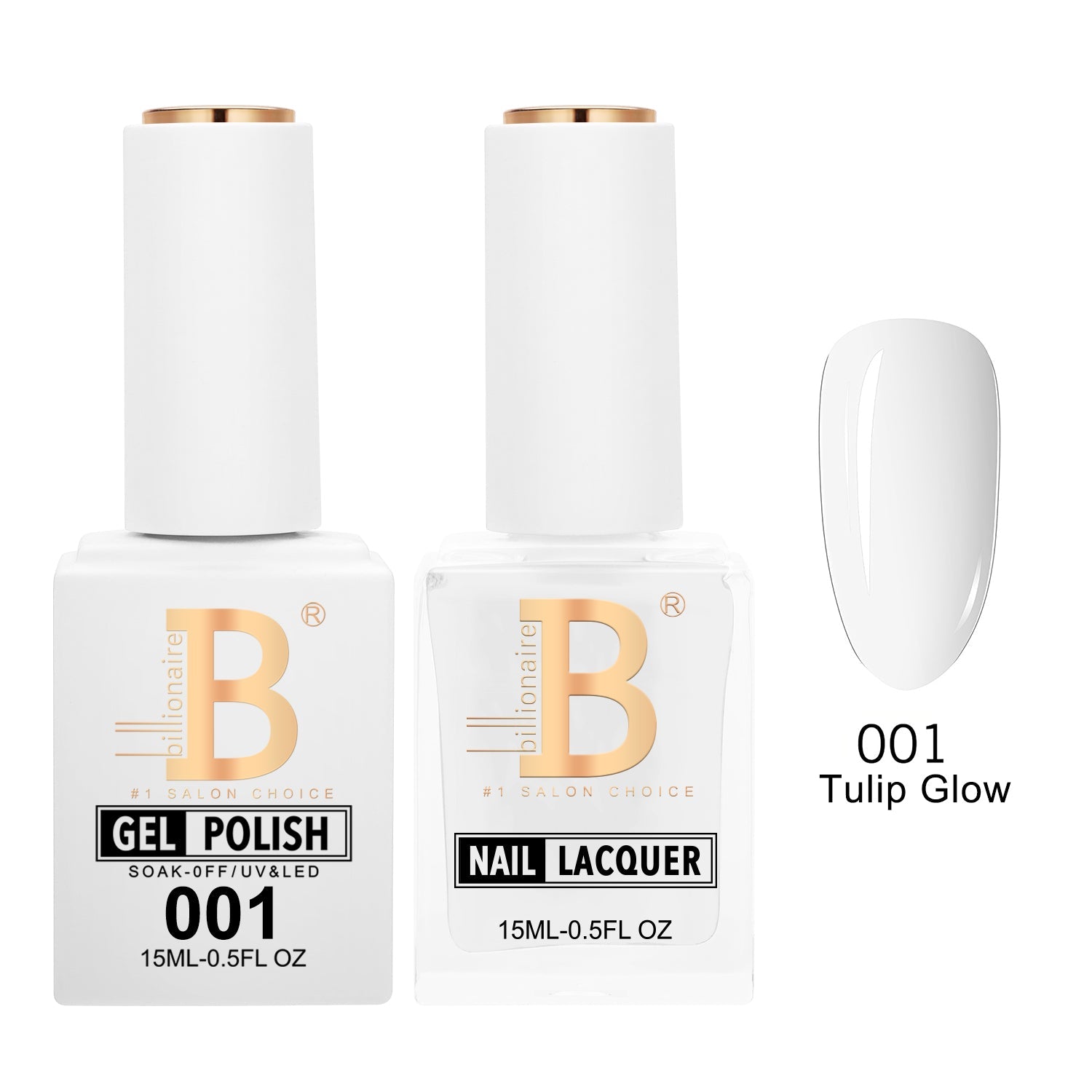 Billionaire Imperial Duo Matching Color Set – #001 - 050 Gel + Lacquer (0.5oz / 15ml)