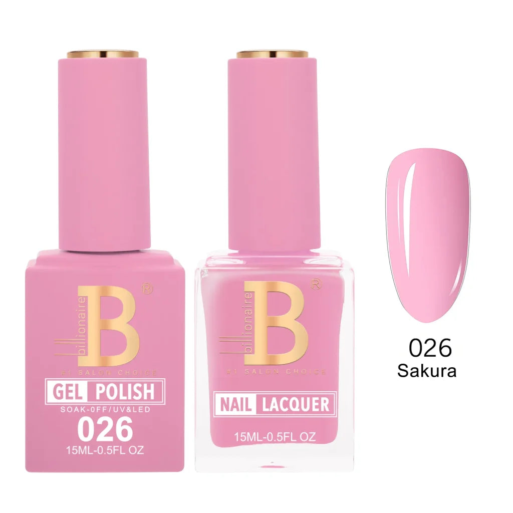 Billionaire Imperial Duo Matching Color Set – #001 - 050 Gel + Lacquer (0.5oz / 15ml)