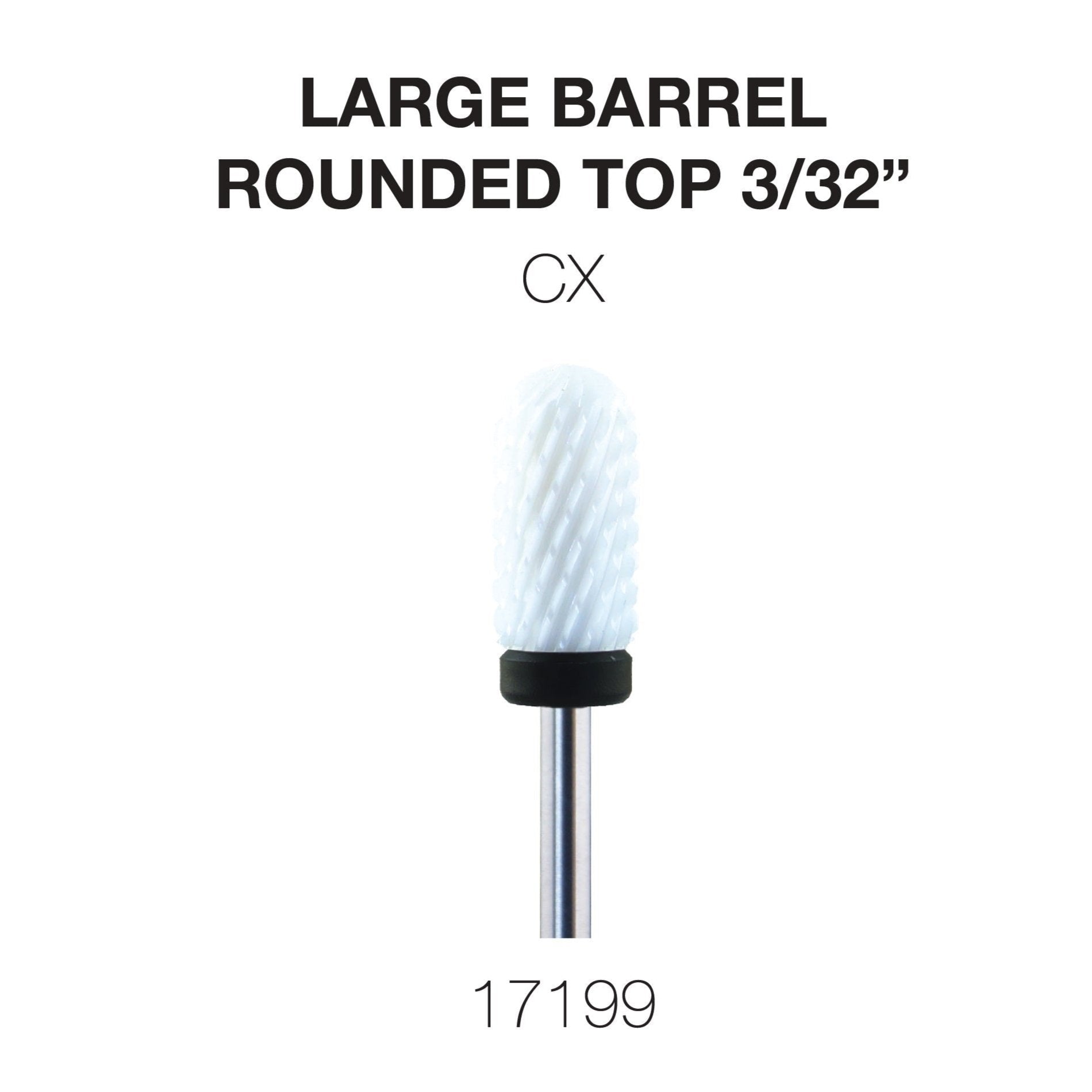 Cre8tion Ceramic Large Barrel - Rounded Top - 3/32